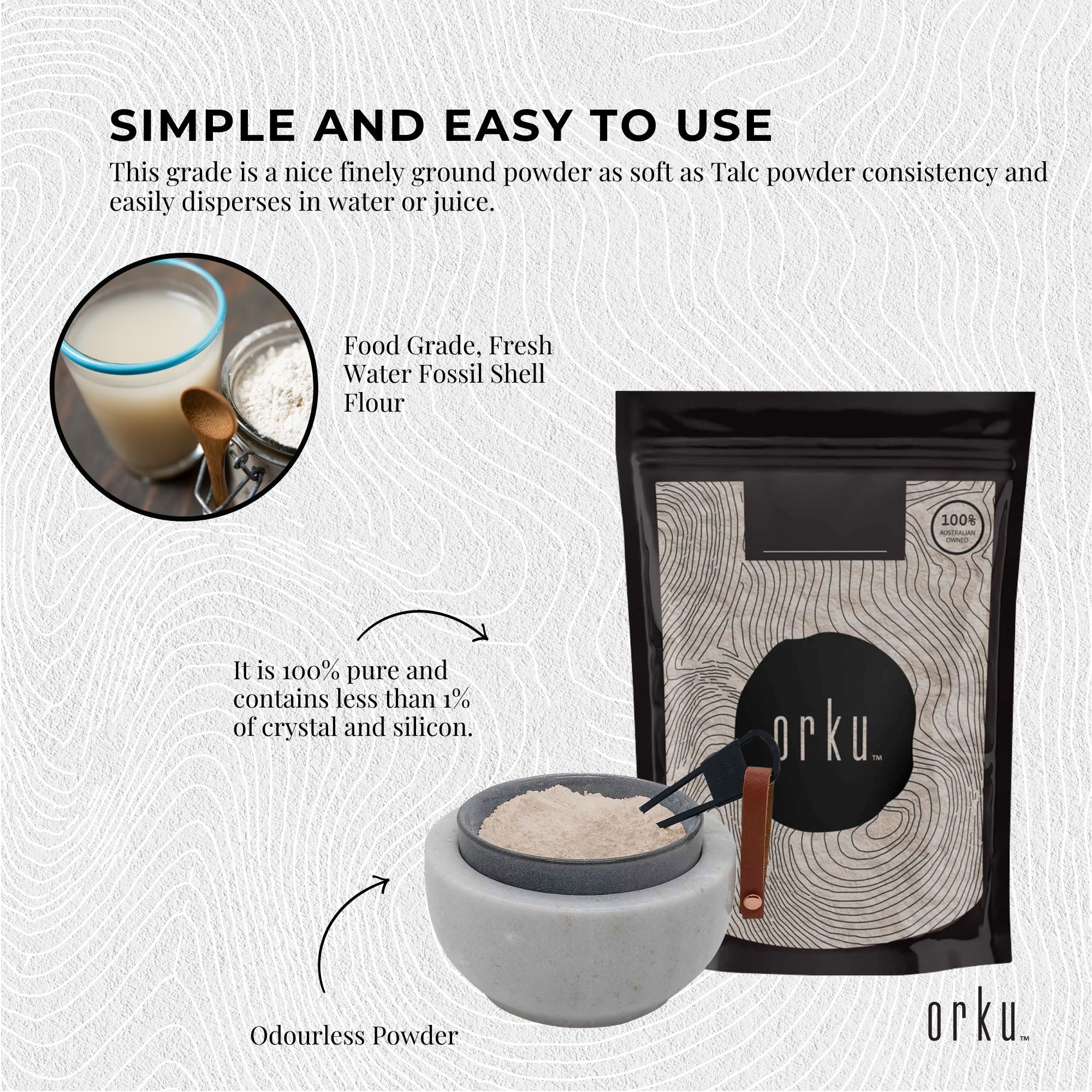 1Kg Organic Fine Diatomaceous Earth - Food Grade Fossil Shell Flour Powder 5