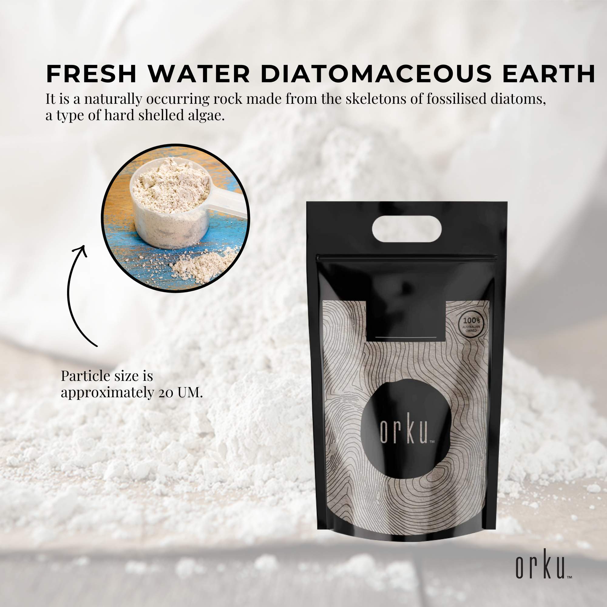 22.6Kg Organic Fine Diatomaceous Earth - Food Grade Fossil Shell Flour Powder 4