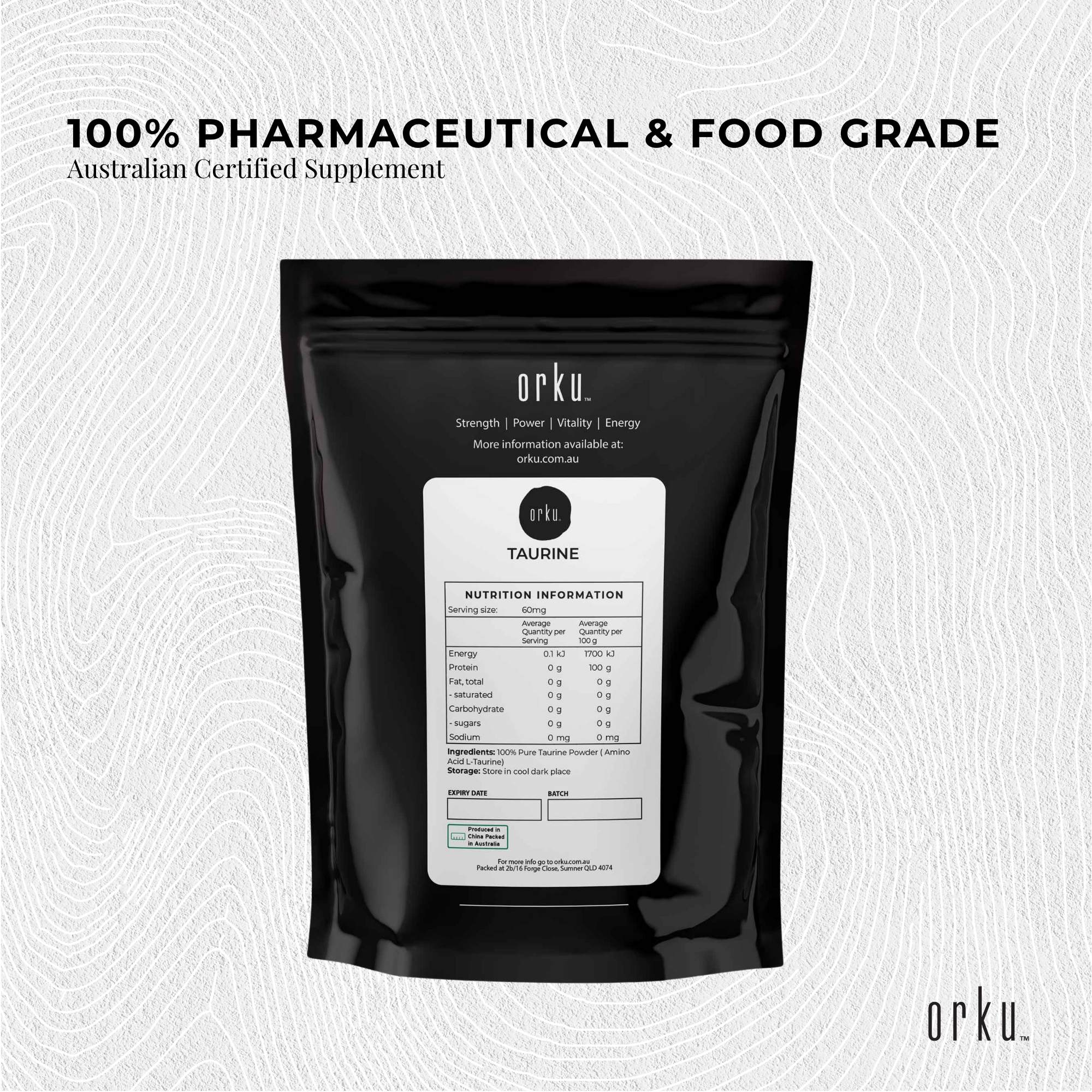 100g Taurine Powder - Pure Amino Acid Food Grade L-Taurine Vitamin Supplement 3