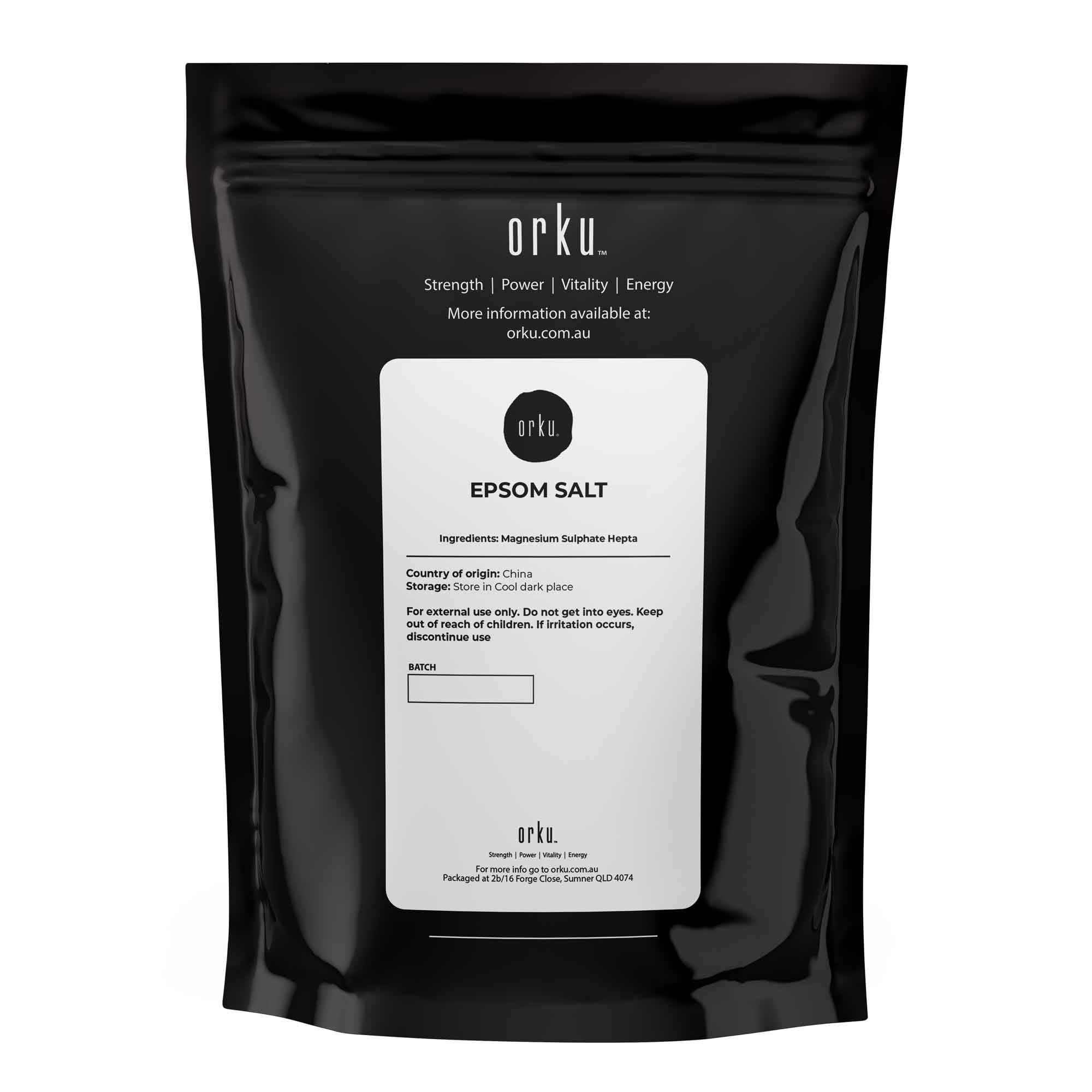 Orku 100g Epsom Salt - Magnesium Sulphate Bath Salts For Skin Body Sulfate 8