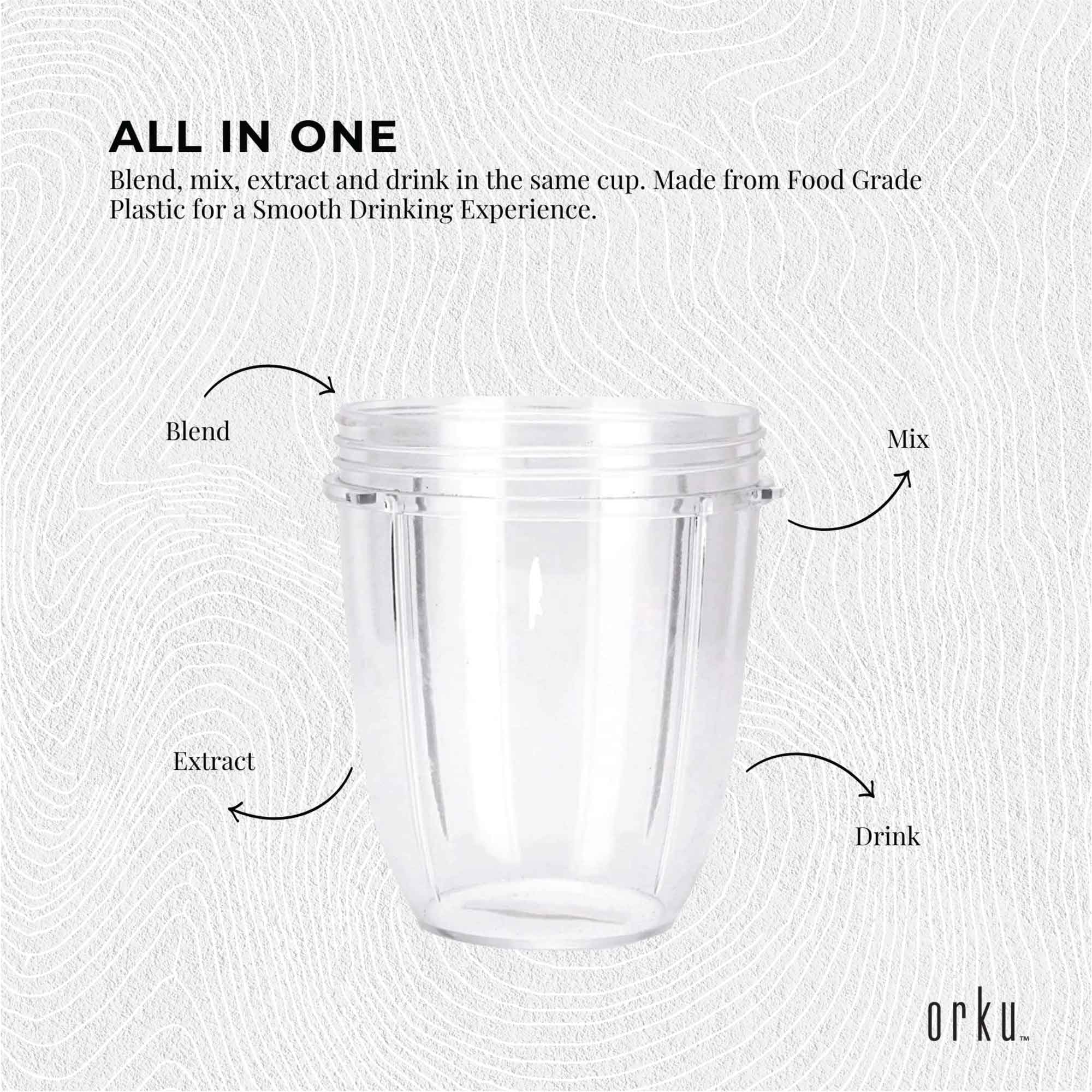 For Nutribullet Small Short Little 18 Oz Cup - For 600W + 900W Model Replacement 5