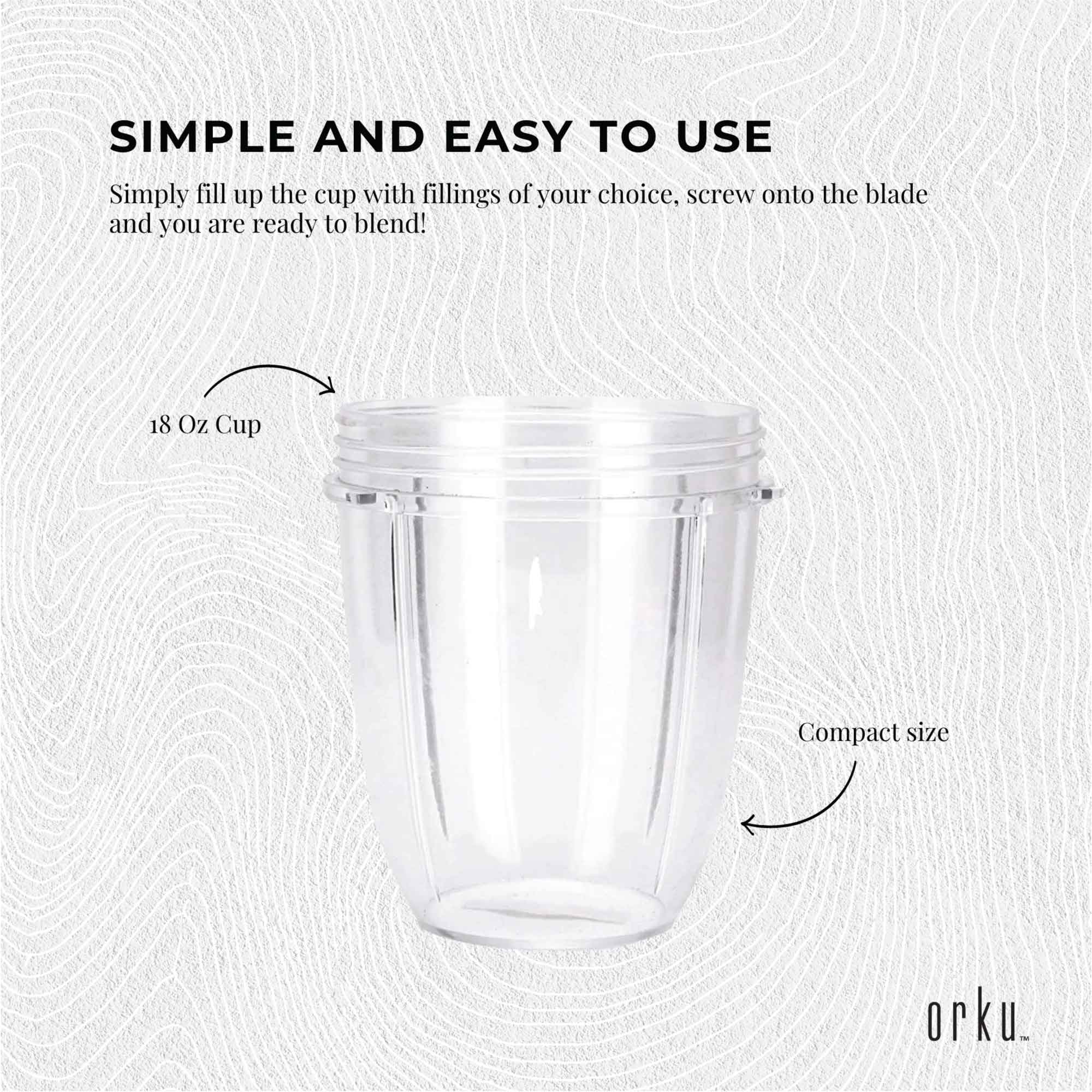 For Nutribullet Small Short Little 18 Oz Cup - For 600W + 900W Model Replacement 6