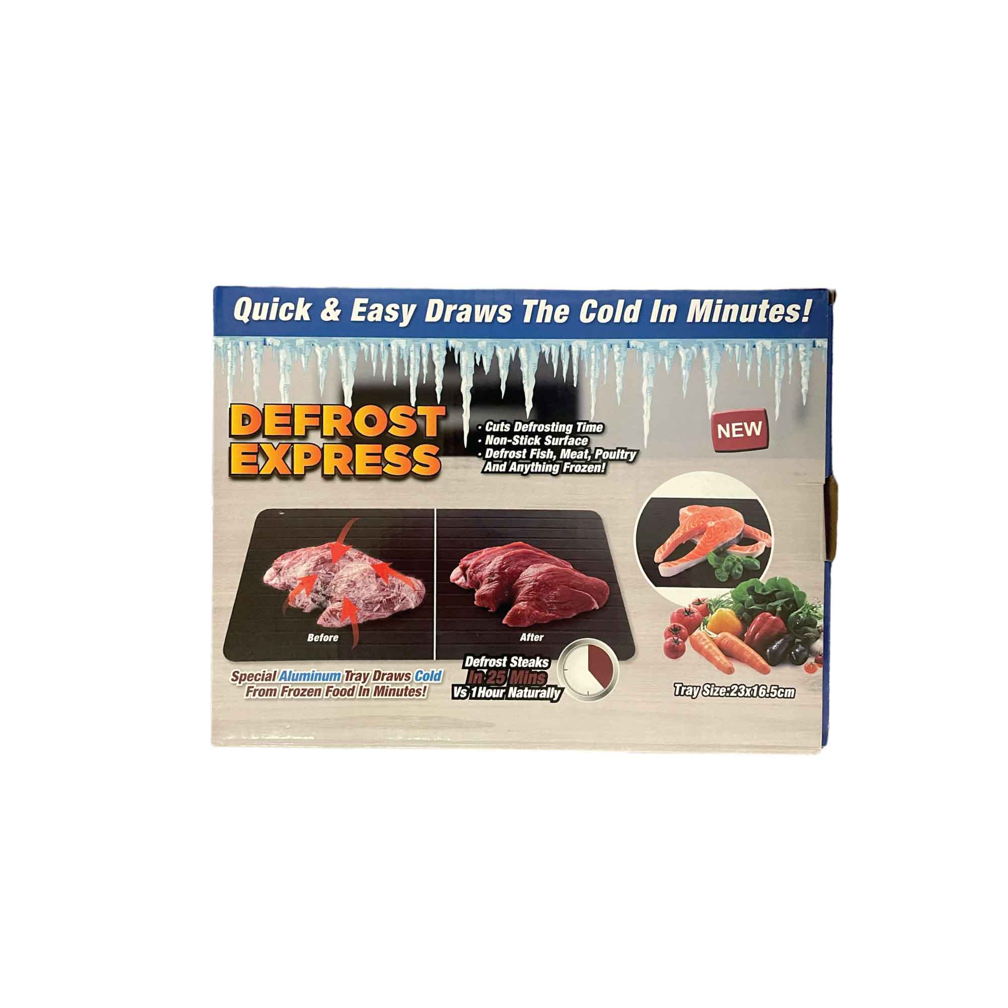 Defrost Express Defrosting Meat Tray - Miracle Aluminium Thawing Plate Board Mat 8