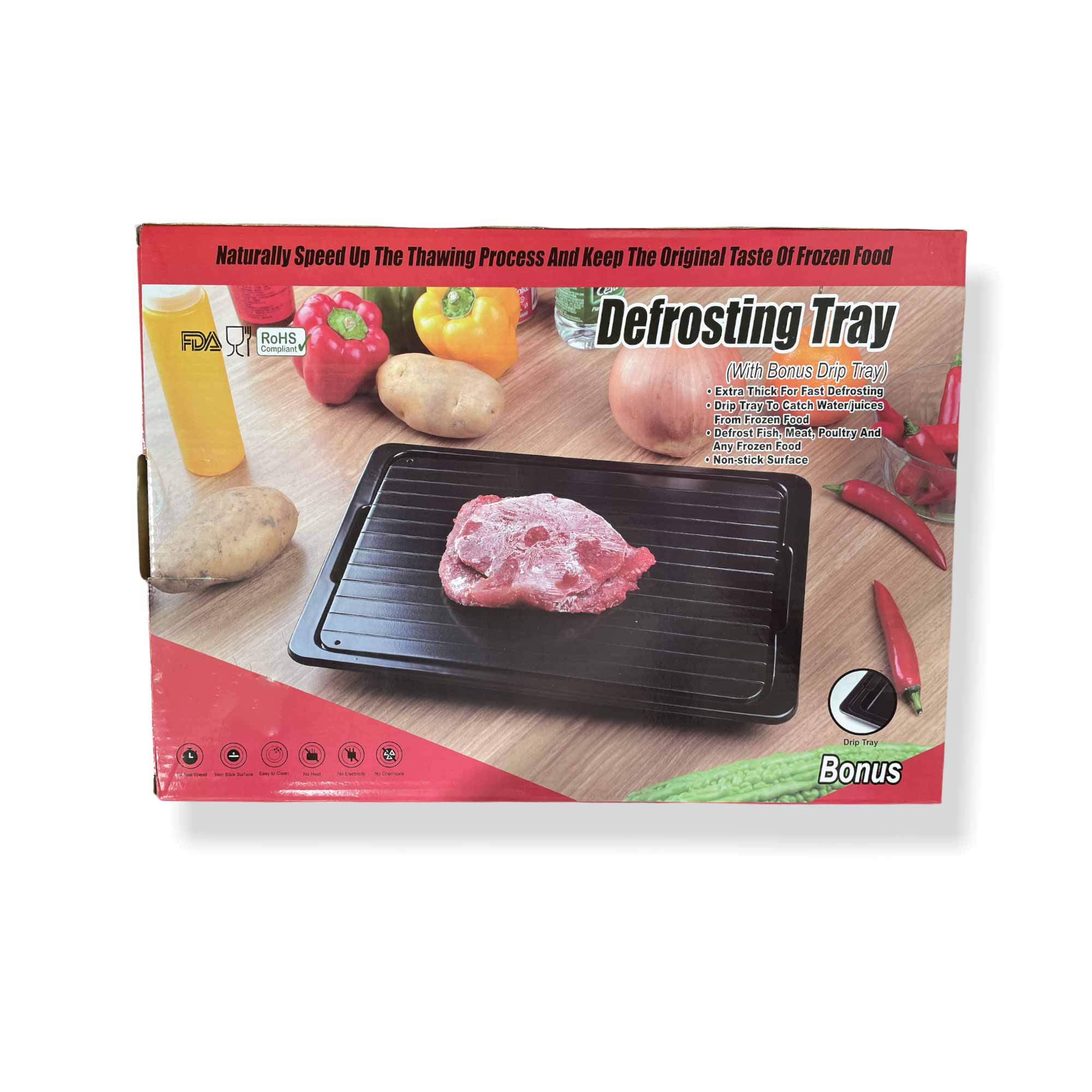 Fast Defrosting Meat Tray FDA Approved Large Miracle Aluminium Thawing Plate 3