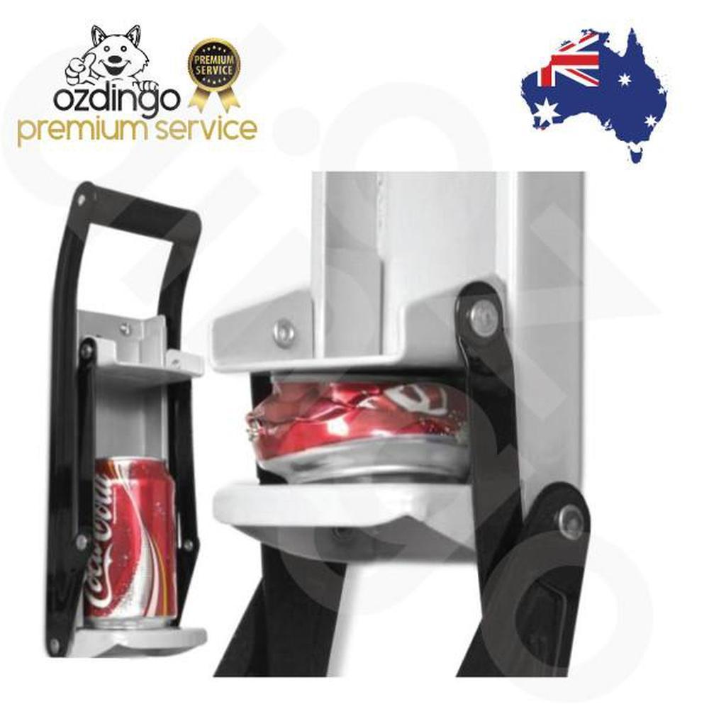 2x Aluminium Can Crusher - 16oz Beer Soda Smasher - Wall Mounted Bottle Opener 3