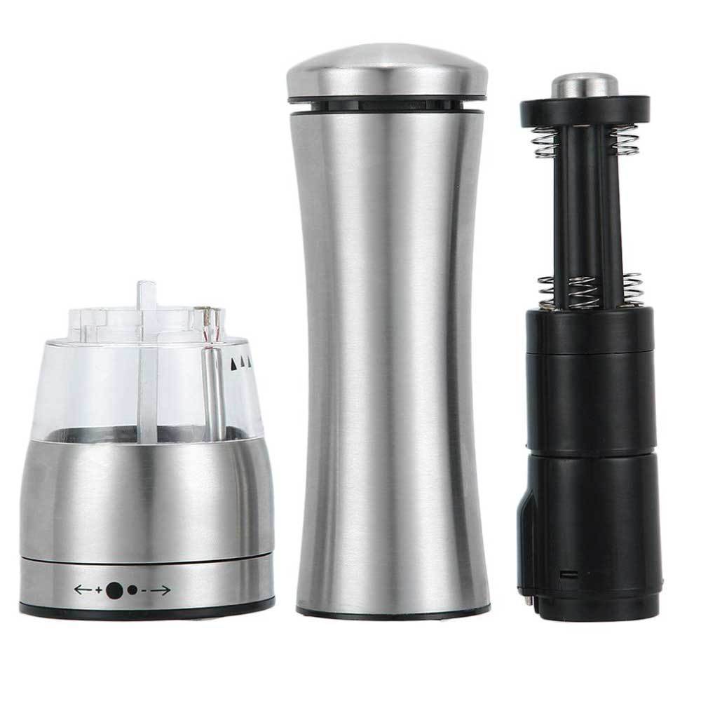 Electric Battery Salt or Pepper Grinder Adjustable Shakers Automatic Stainless Mill 7
