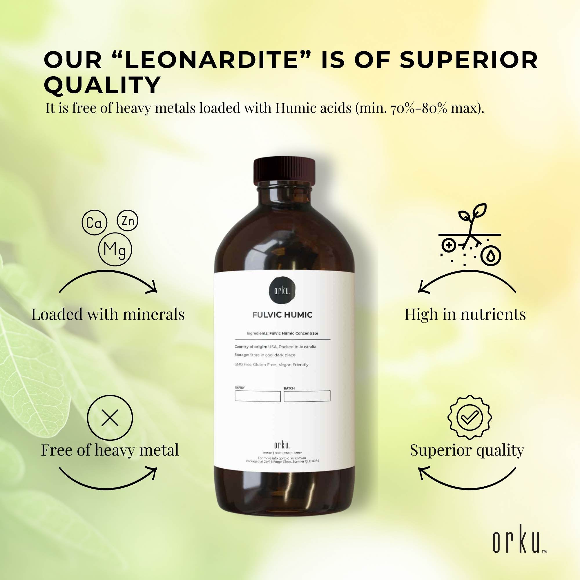 500ml Fulvic Humic Concentrate Liquid FHC 4