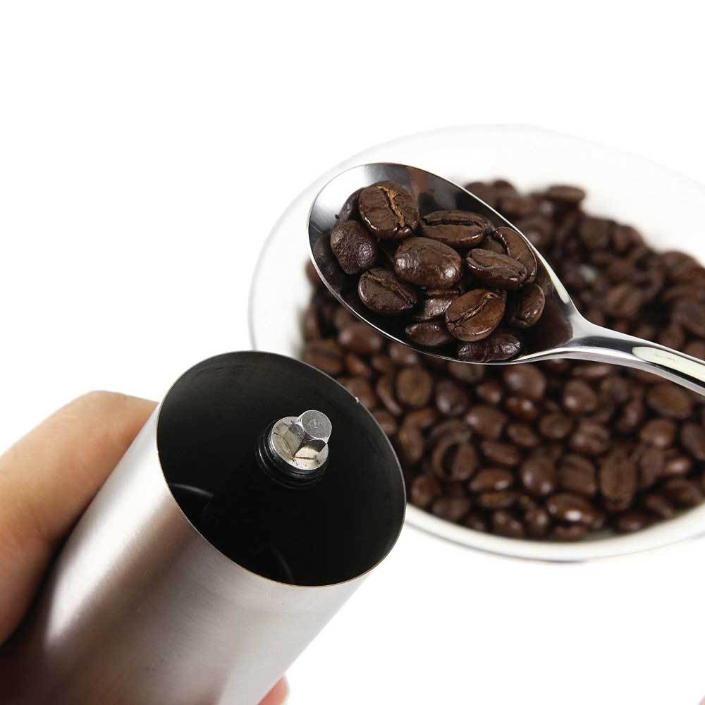 Coffee Bean Grinder - Stainless Steel Ceramic Burr Manual Hand Crank Nut Mill 4