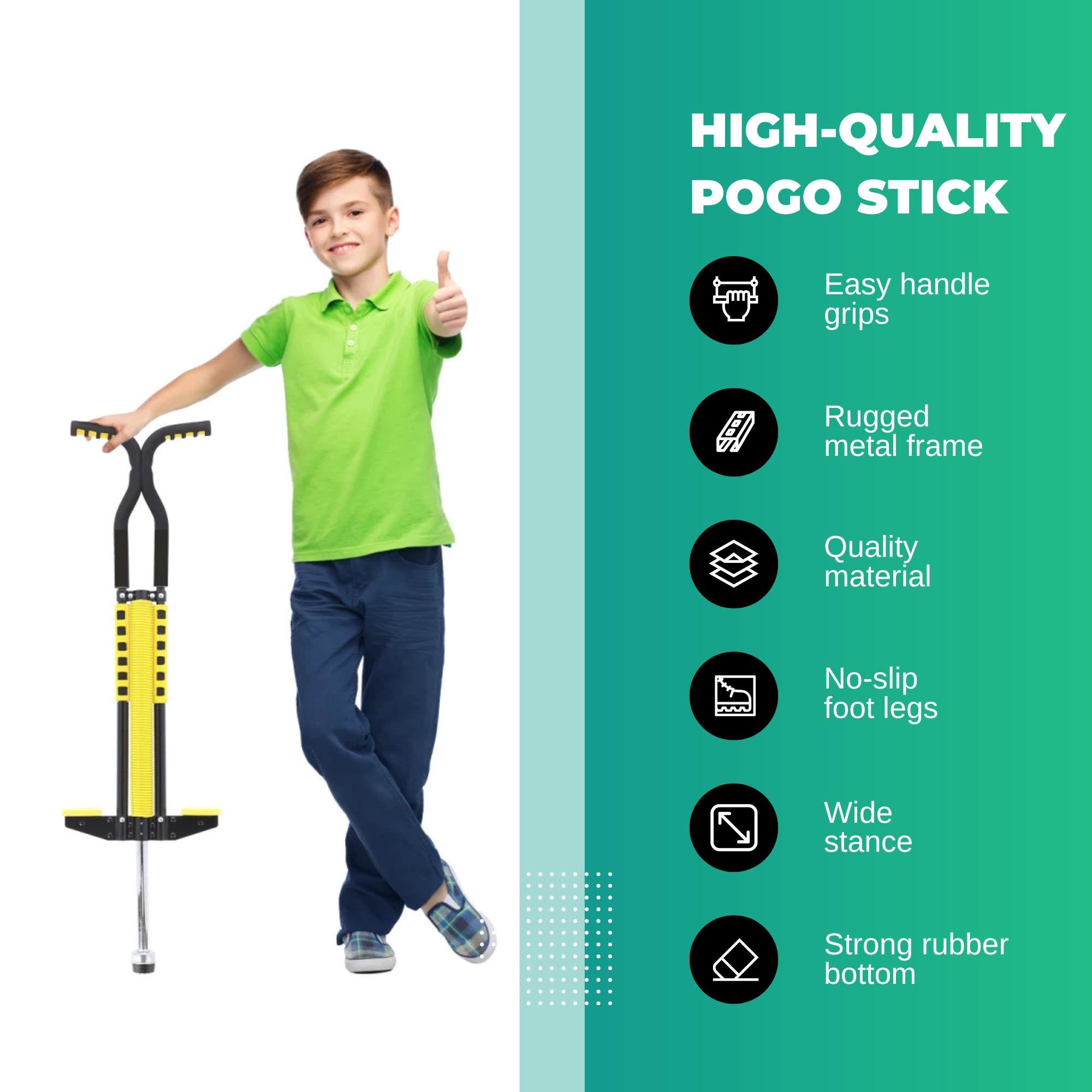 Black and Yellow Pogo Stick - Children's Large Jumping Jackhammer Toy 6