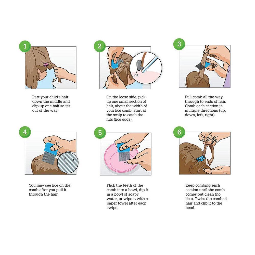 Head Lice Hair Comb - Stainless Steel - Nits Egg Flea Removal 4