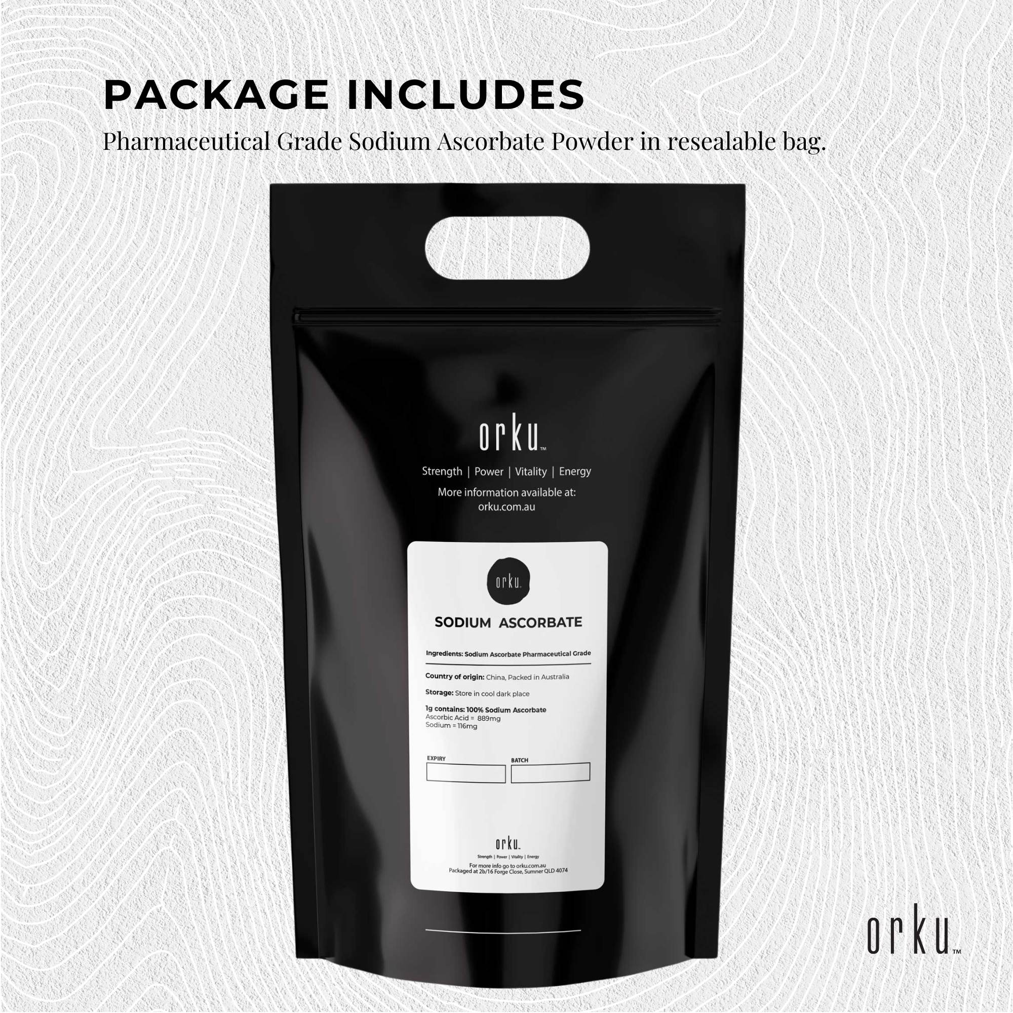 20Kg Sodium Ascorbate Powder - Vitamin C Buffered Pharmaceutical Ascorbic Acid 3