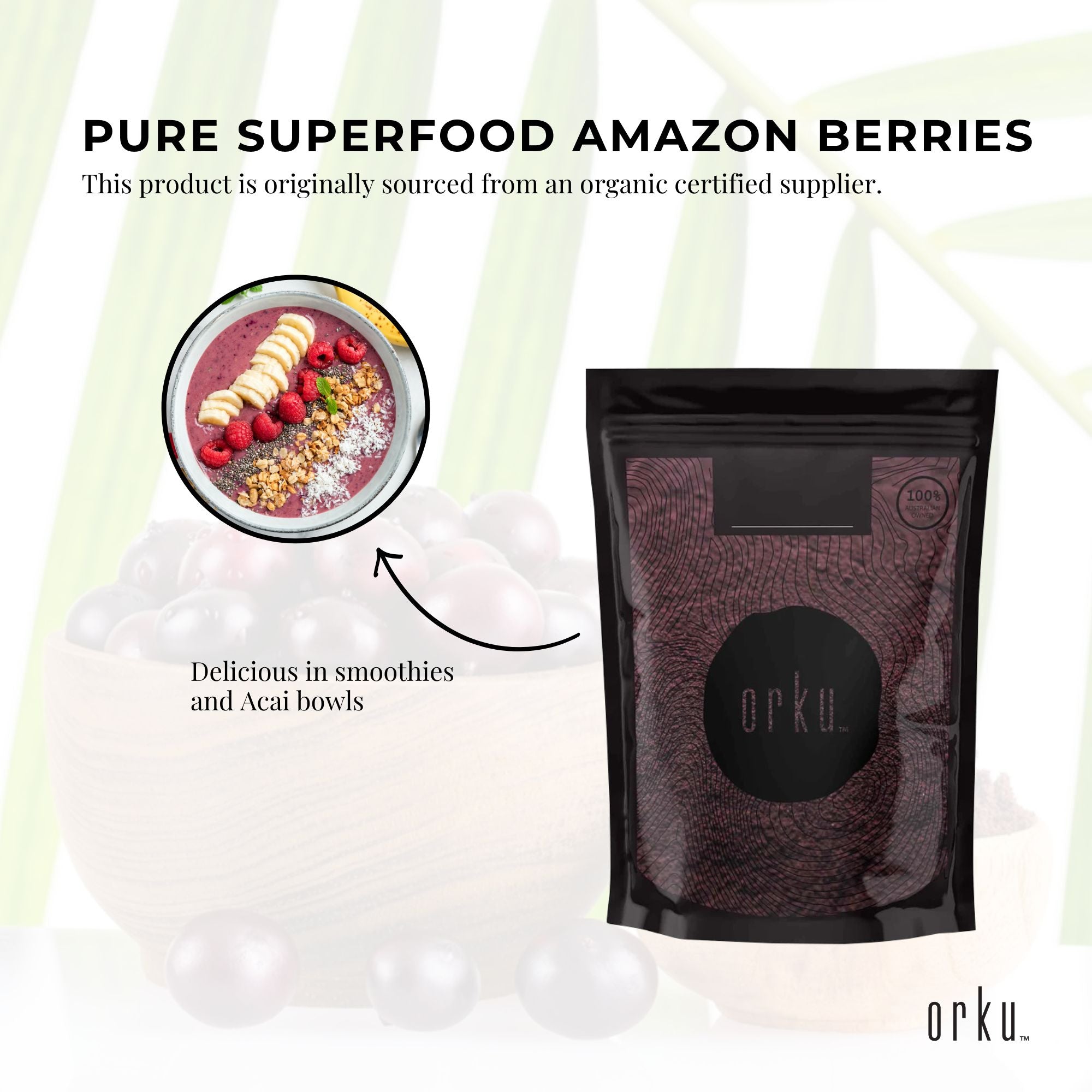 400g Acai Powder 100% Organic - Superfood Amazon Berries 4