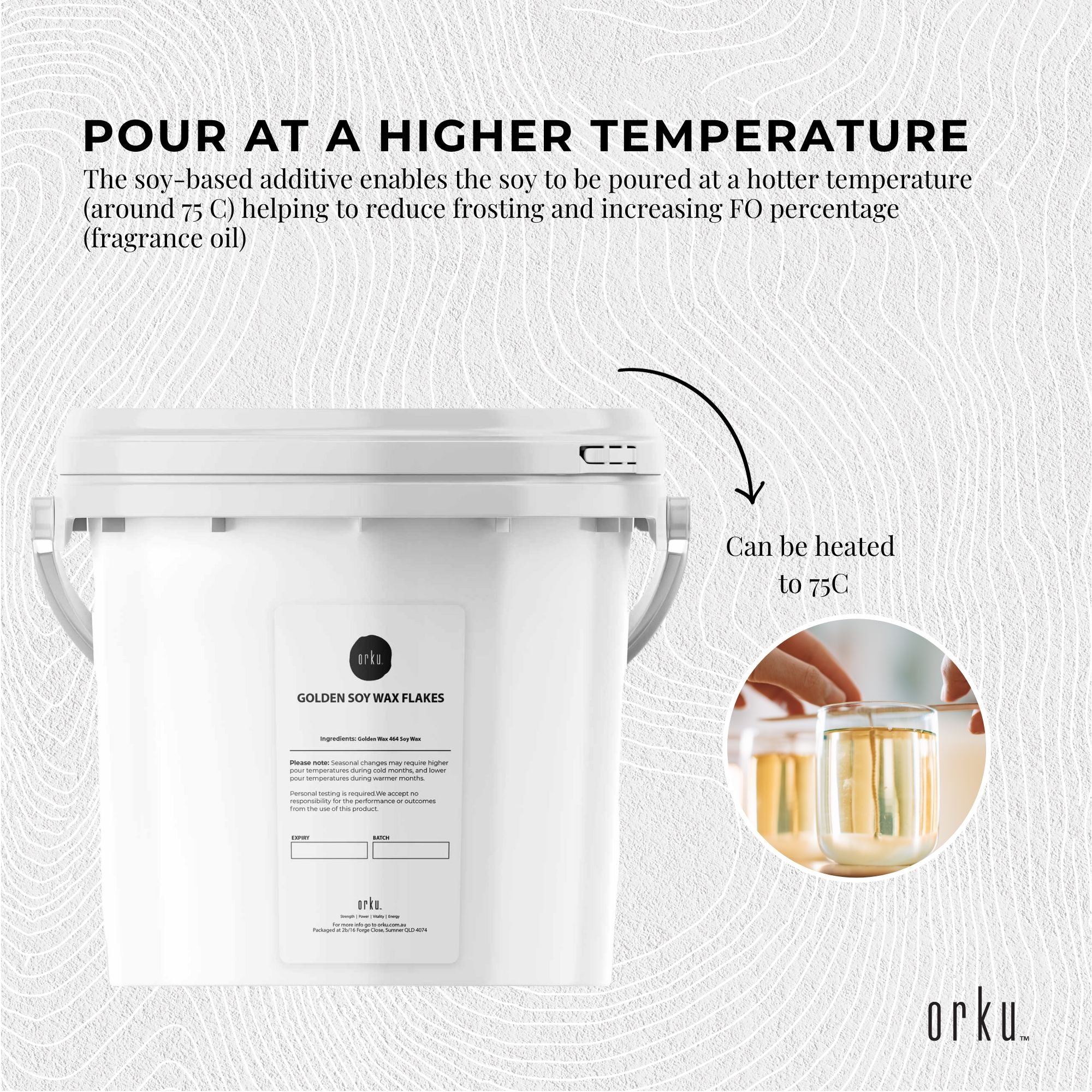 2Kg Golden 464 Soy Wax Flakes Bucket - 100% Pure Natural DIY Candle Melts Chips 6