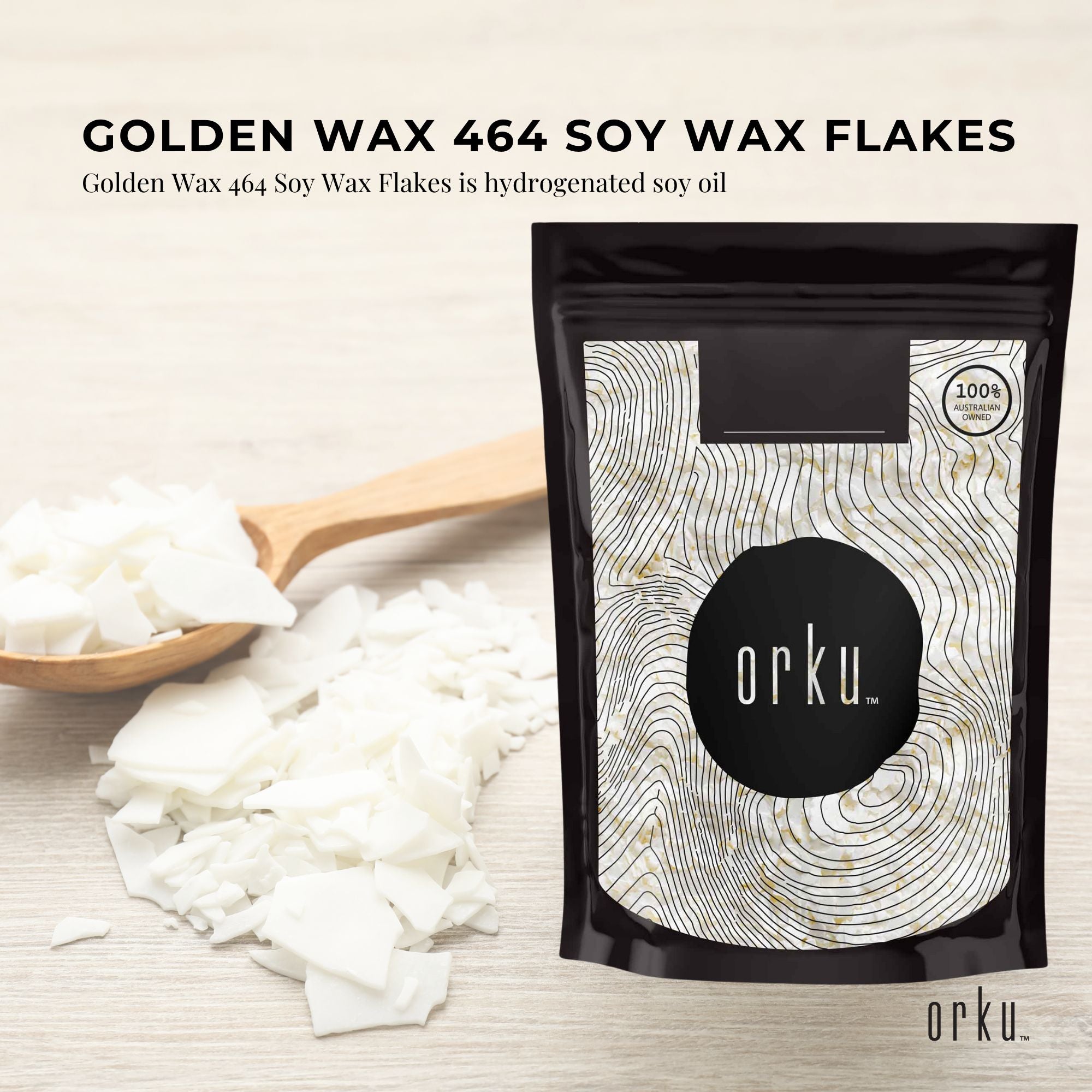 1Kg Golden 464 Soy Wax Flakes - 100% Pure Natural DIY Candle Melts Chips 3