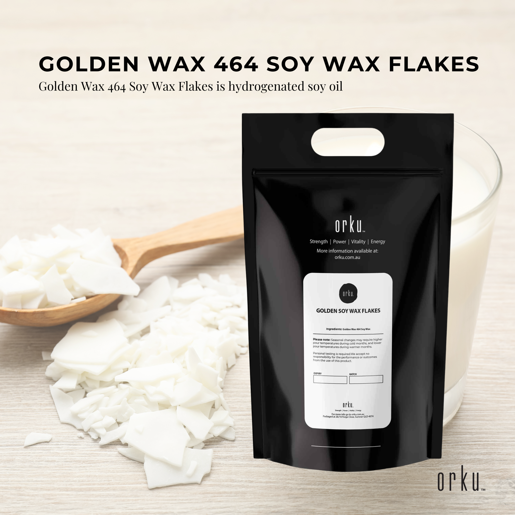Bulk 10Kg Golden 464 Soy Wax Flakes - 100% Pure Natural DIY Candle Melts Chips 3