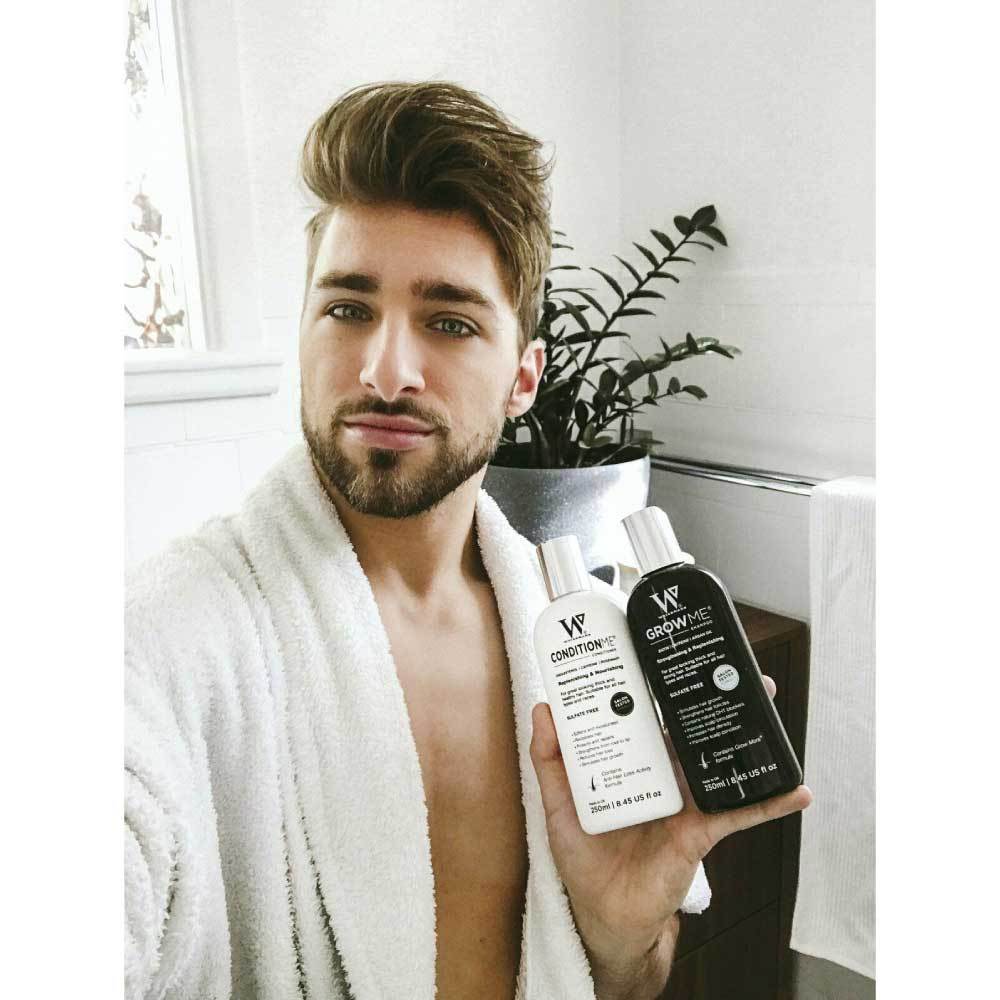 Watermans Grow Me Shampoo Conditioner Elixir Pack Full Hair Growth Anti Loss Kit 4