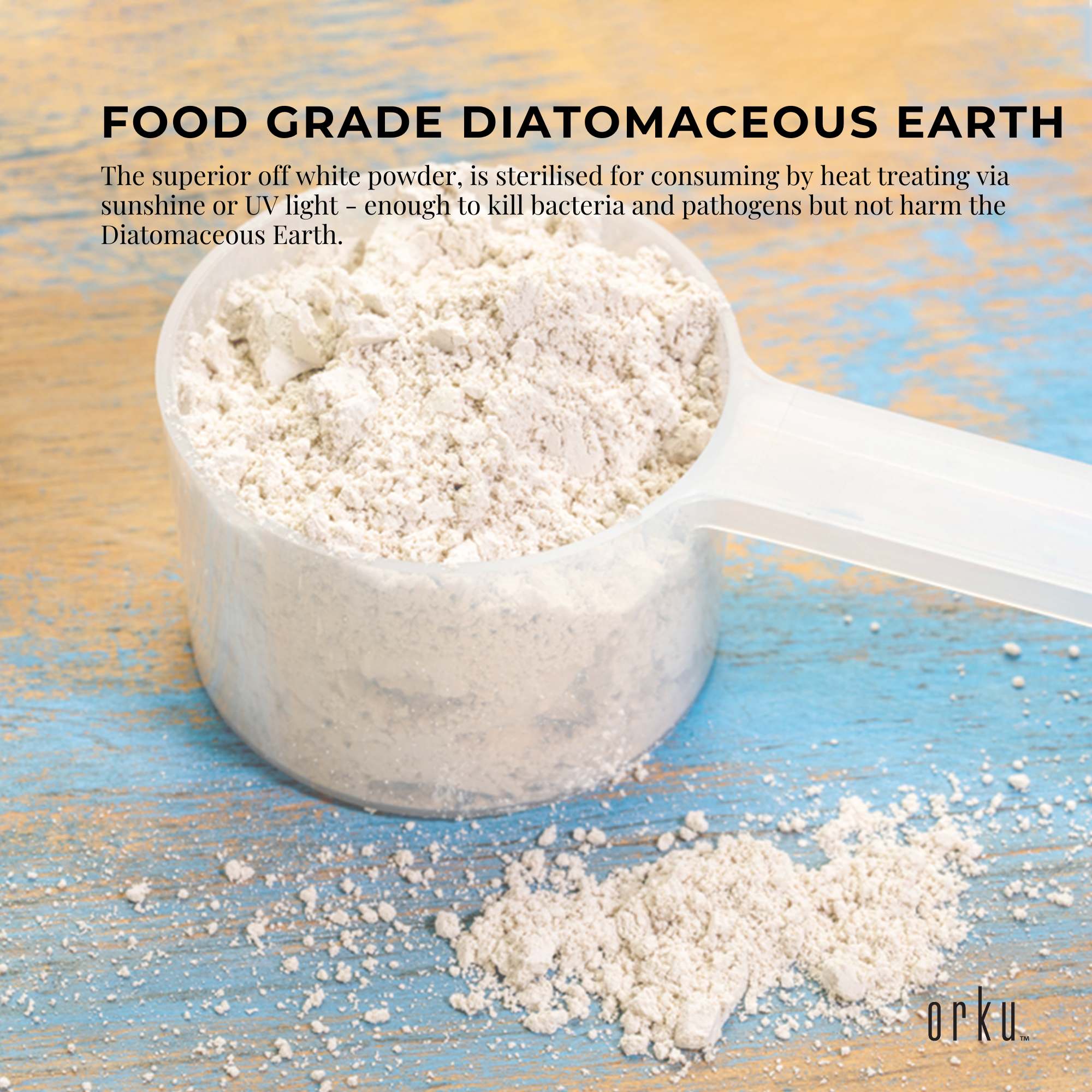 300g Organic Fine Diatomaceous Earth Tub - Food Grade Fossil Shell Flour Powder 6
