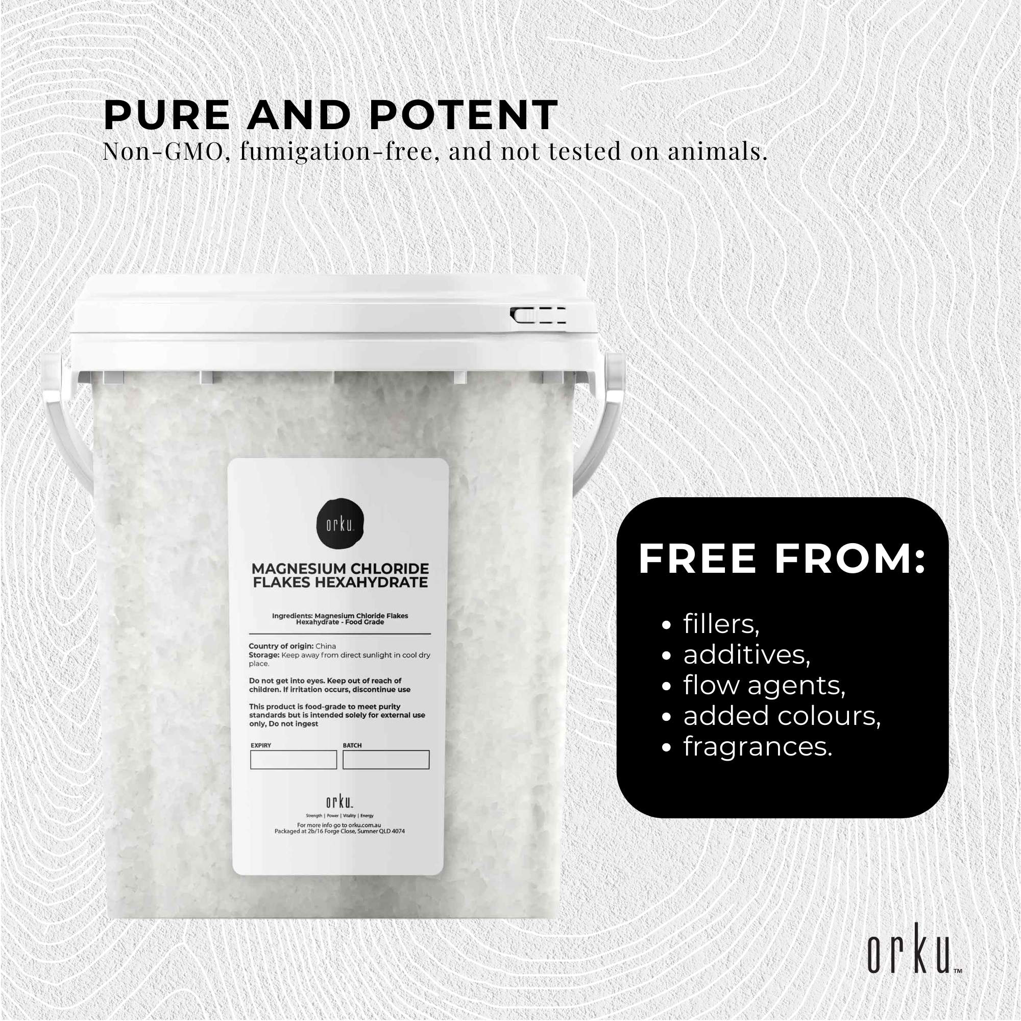 800g Magnesium Chloride Flakes Hexahydrate Tub -  Organic USP Food Grade Salt 3