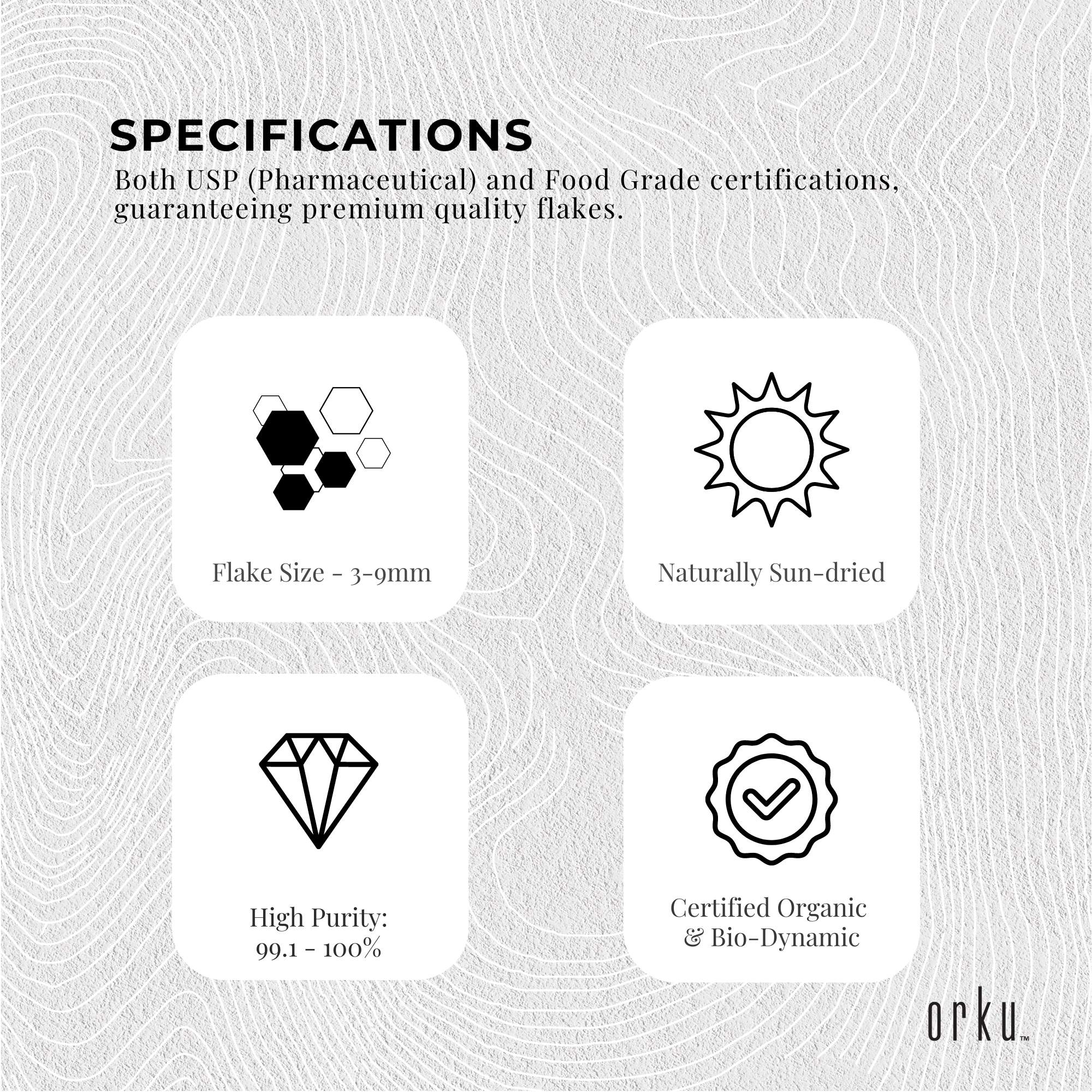 800g Magnesium Chloride Flakes Hexahydrate Tub -  Organic USP Food Grade Salt 9