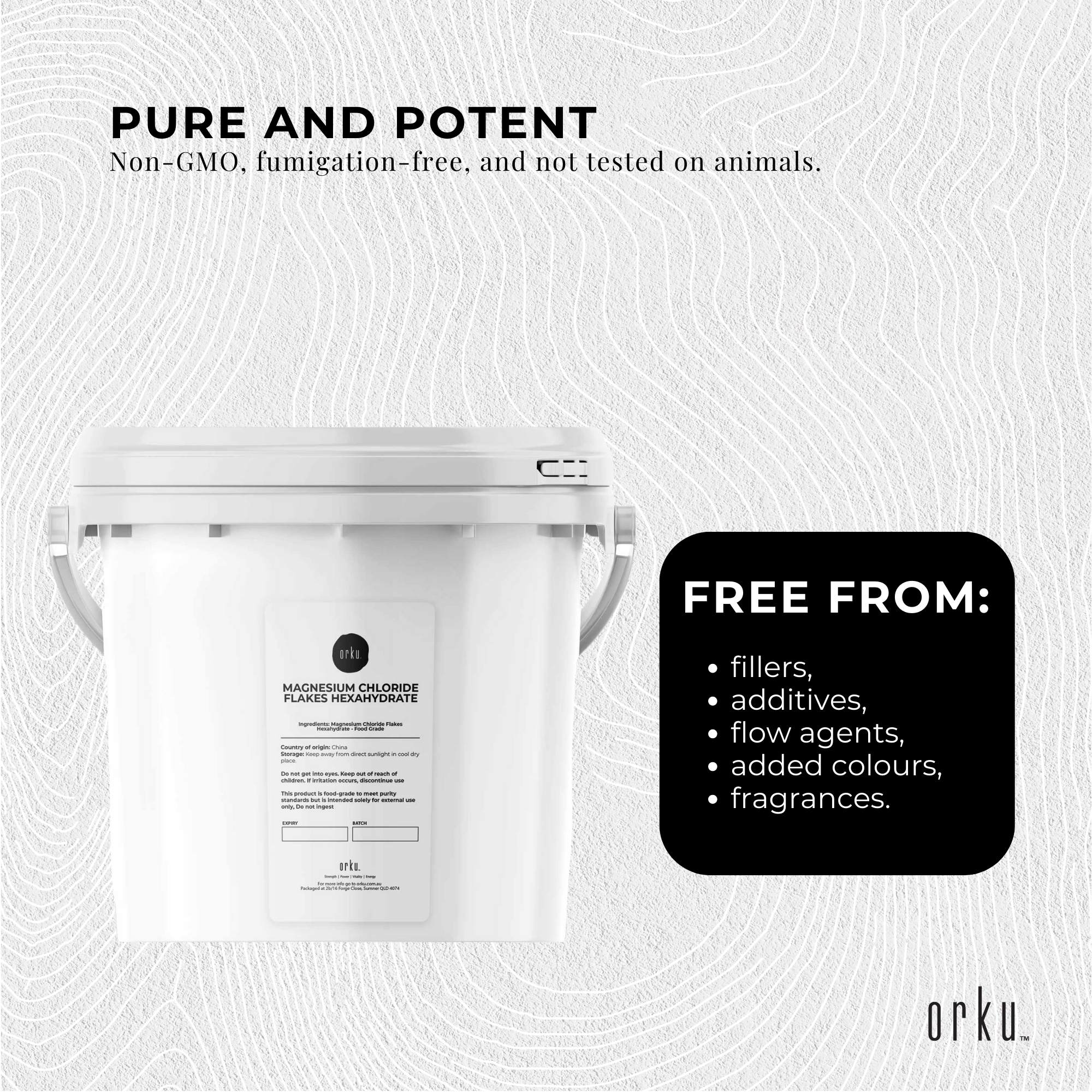 3.8Kg Magnesium Chloride Flakes Hexahydrate Tub - Organic USP Food Grade Salt 3