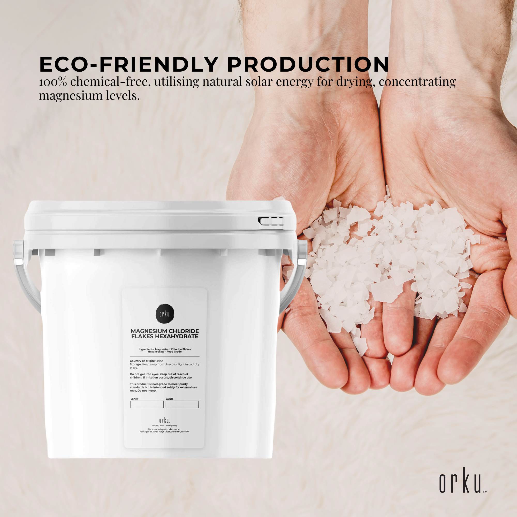 3.8Kg Magnesium Chloride Flakes Hexahydrate Tub - Organic USP Food Grade Salt 6