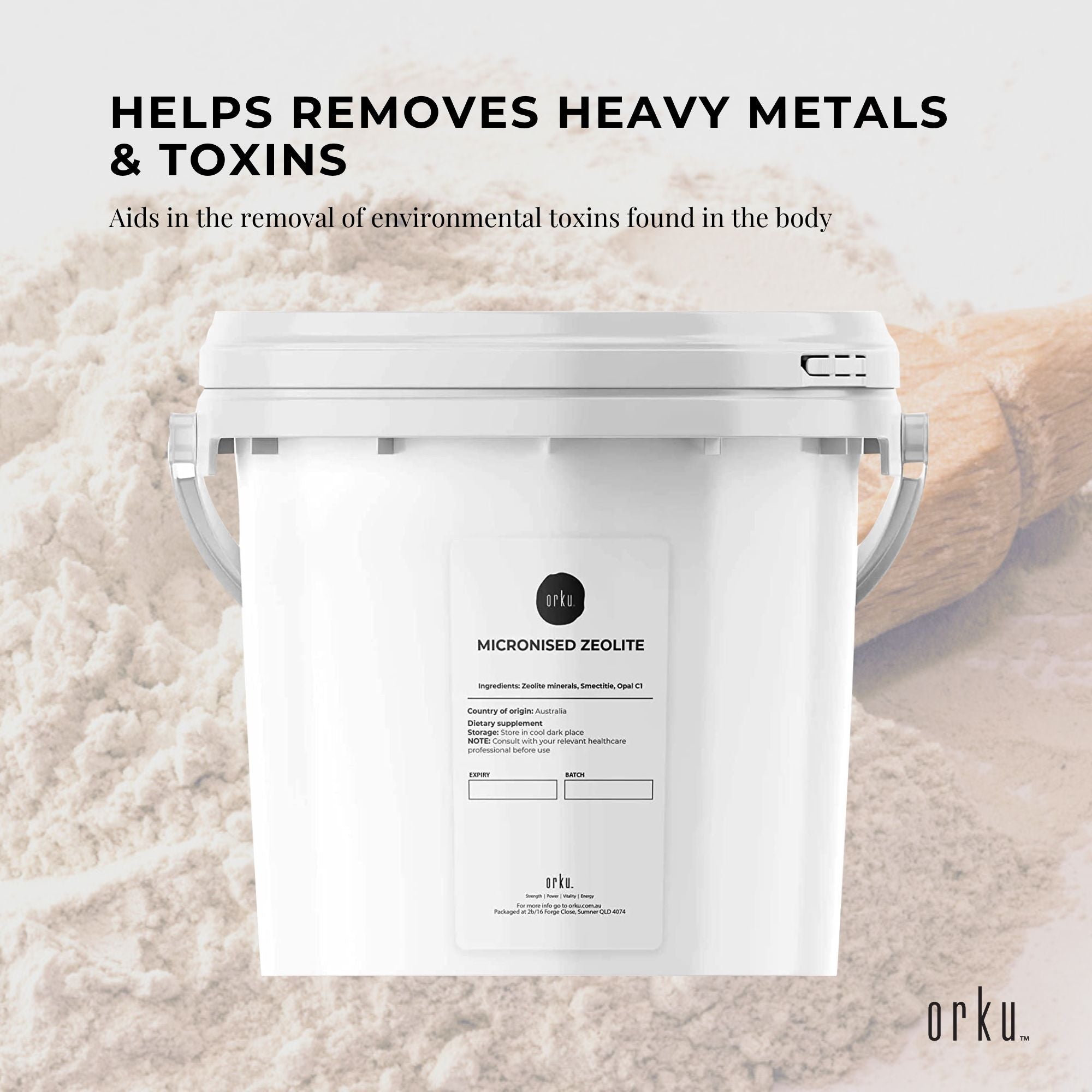 1.3kg Pure Micronised Zeolite Powder Tub Mineral - Micronized Volcamin 7