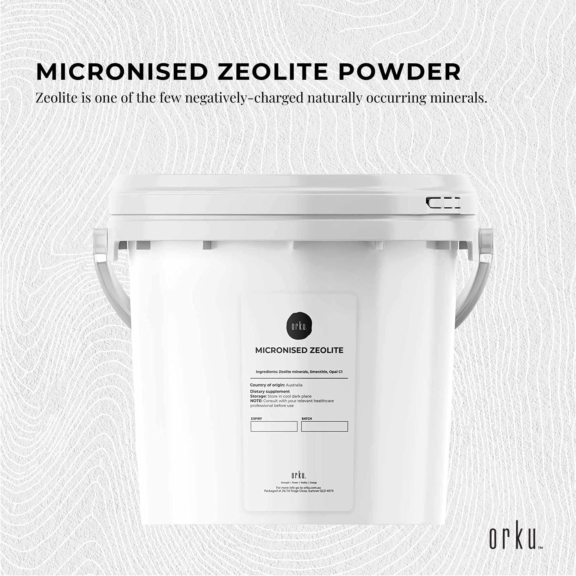 5kg Pure Micronised Zeolite Powder Mineral - Tub Micronized Volcamin 3