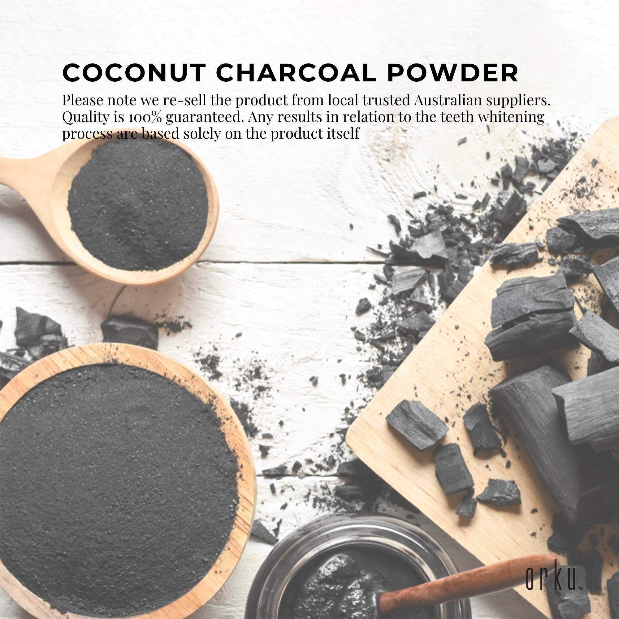 Orku 400g Activated Carbon Powder Coconut Charcoal Bucket - Water Filtration 7