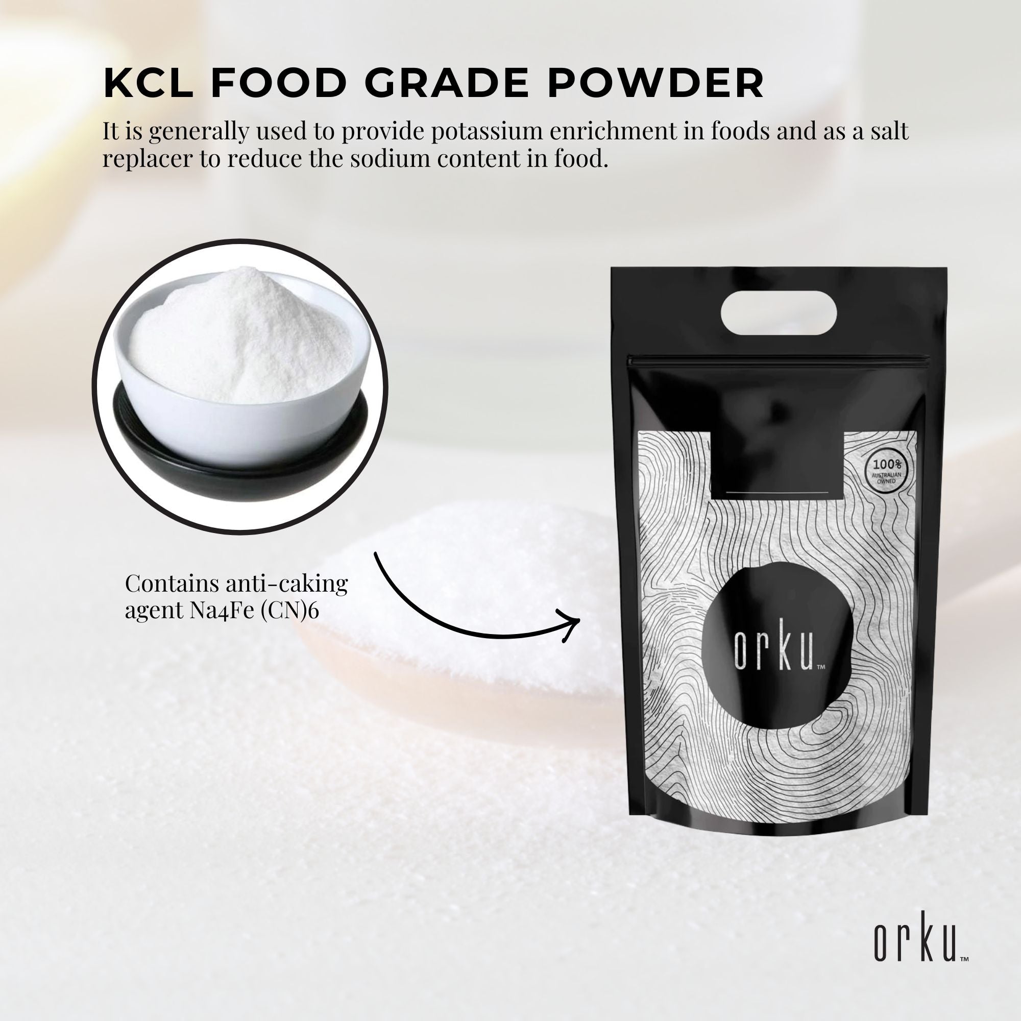 5Kg Potassium Chloride Powder - Pure E508 Food Grade Salt Substitute Replacer 4