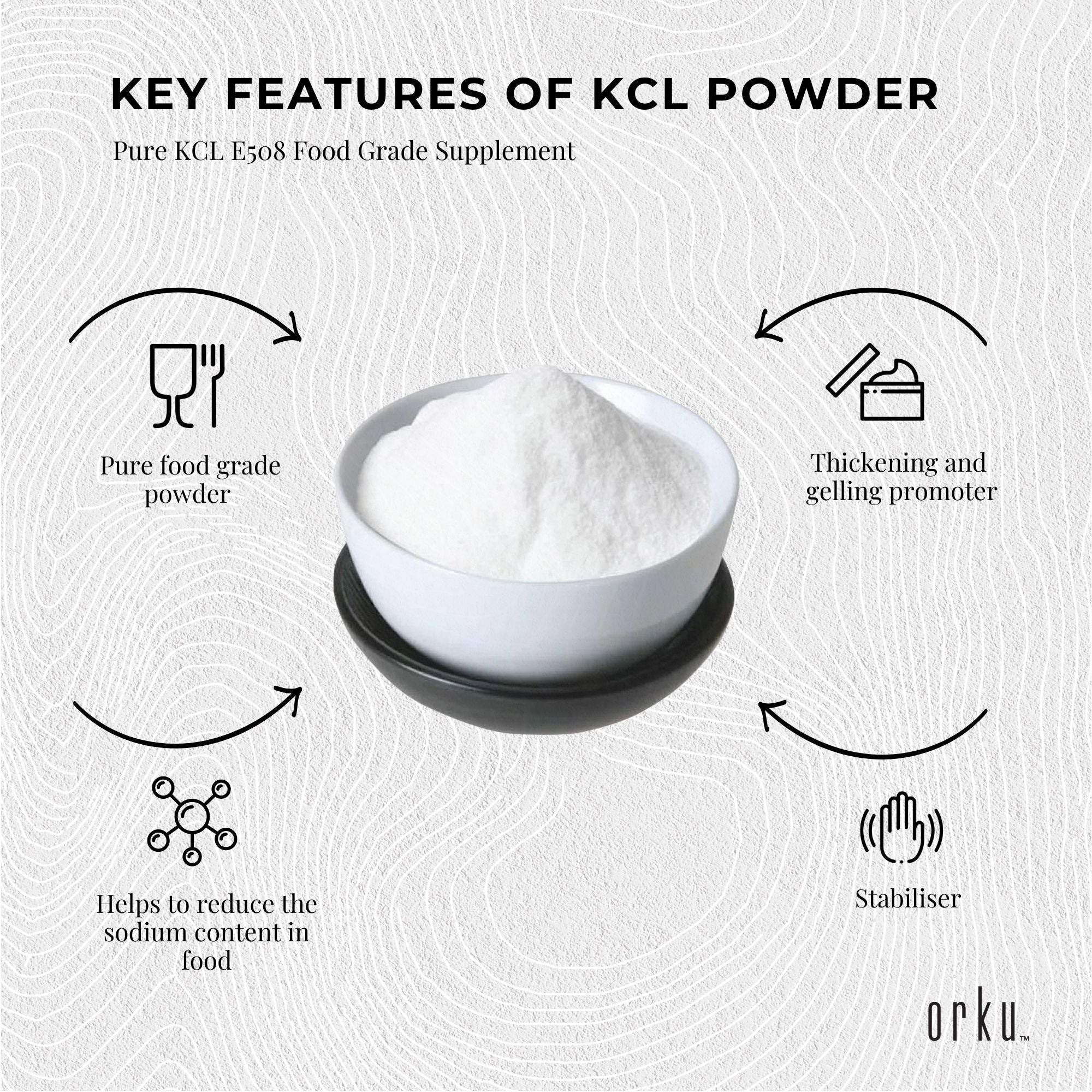Bulk 20Kg Potassium Chloride Powder Tub - Pure KCL E508 Food Grade Replacer 5