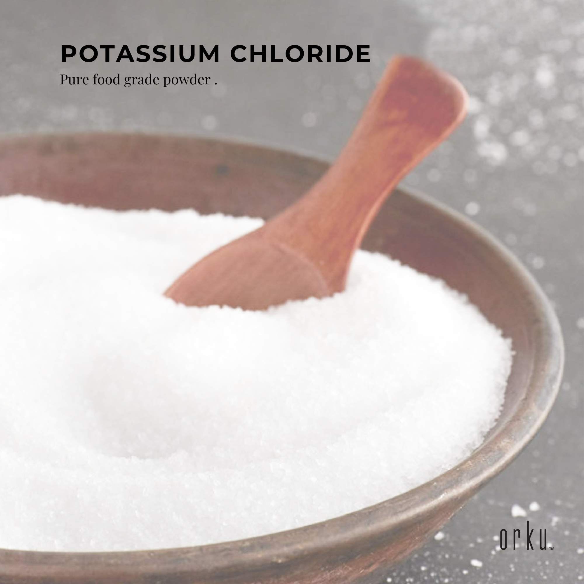 5Kg Potassium Chloride Powder Tub - Pure KCL E508 Food Grade Replacer