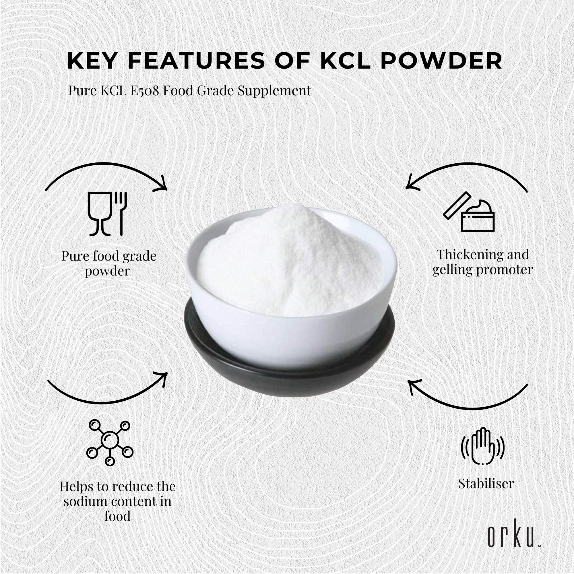5Kg Potassium Chloride Powder Tub - Pure KCL E508 Food Grade Replacer 5