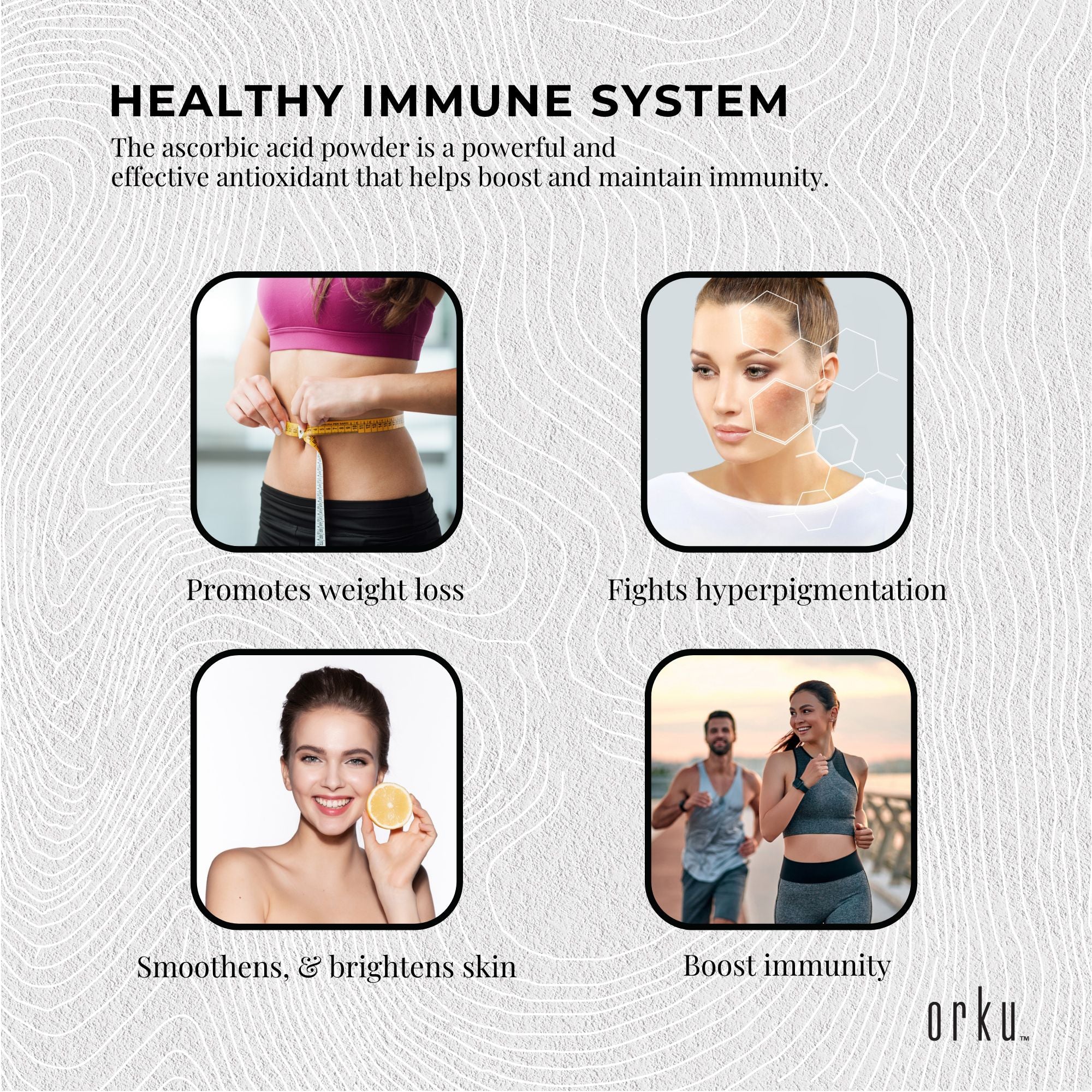 Orku Bulk 10Kg Vitamin C Powder Pure L-Ascorbic Acid - USP Grade Non-GMO 7