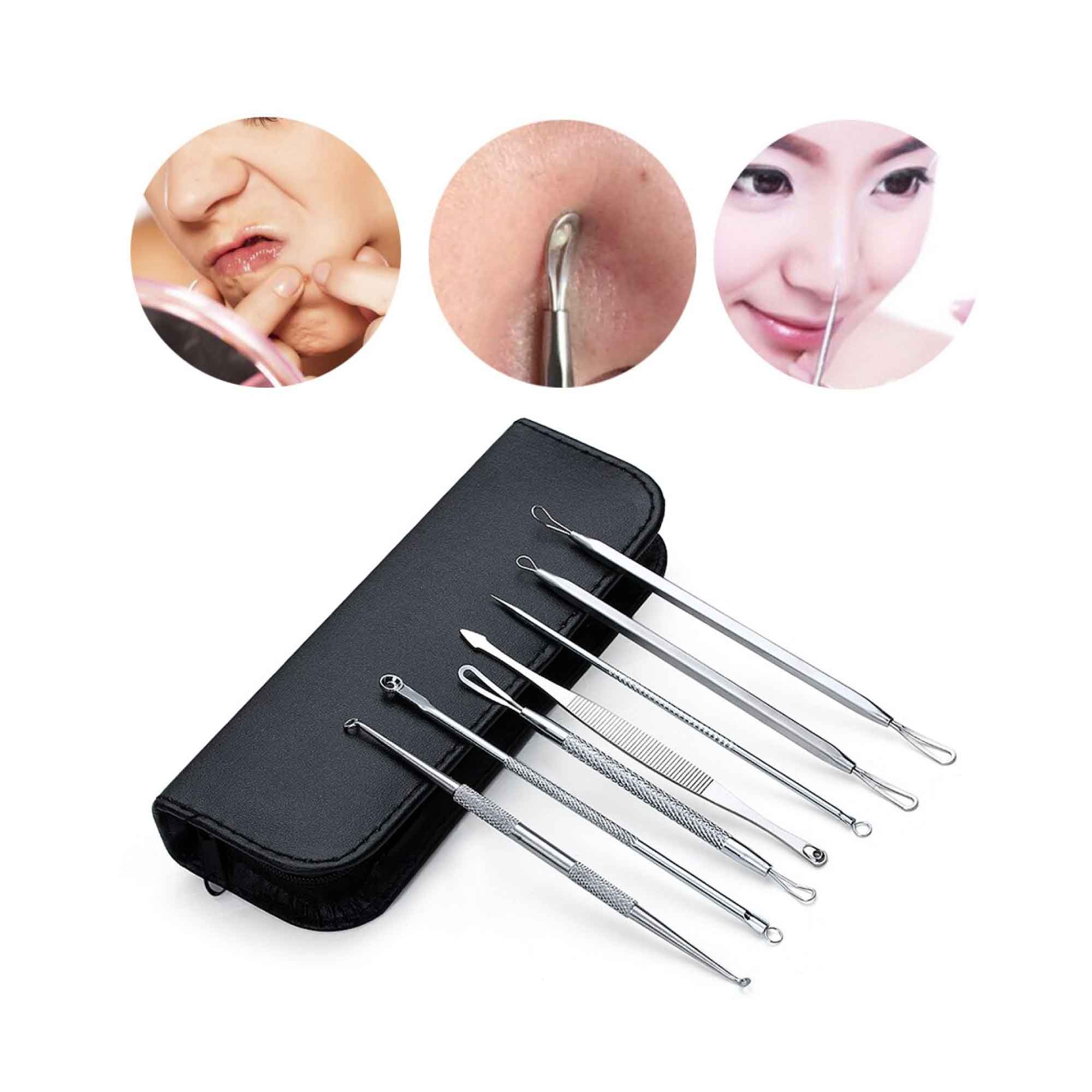 Blackhead Remover 7 Piece Tool Kit For Pimple Extraction Blemish Suction Removal 3