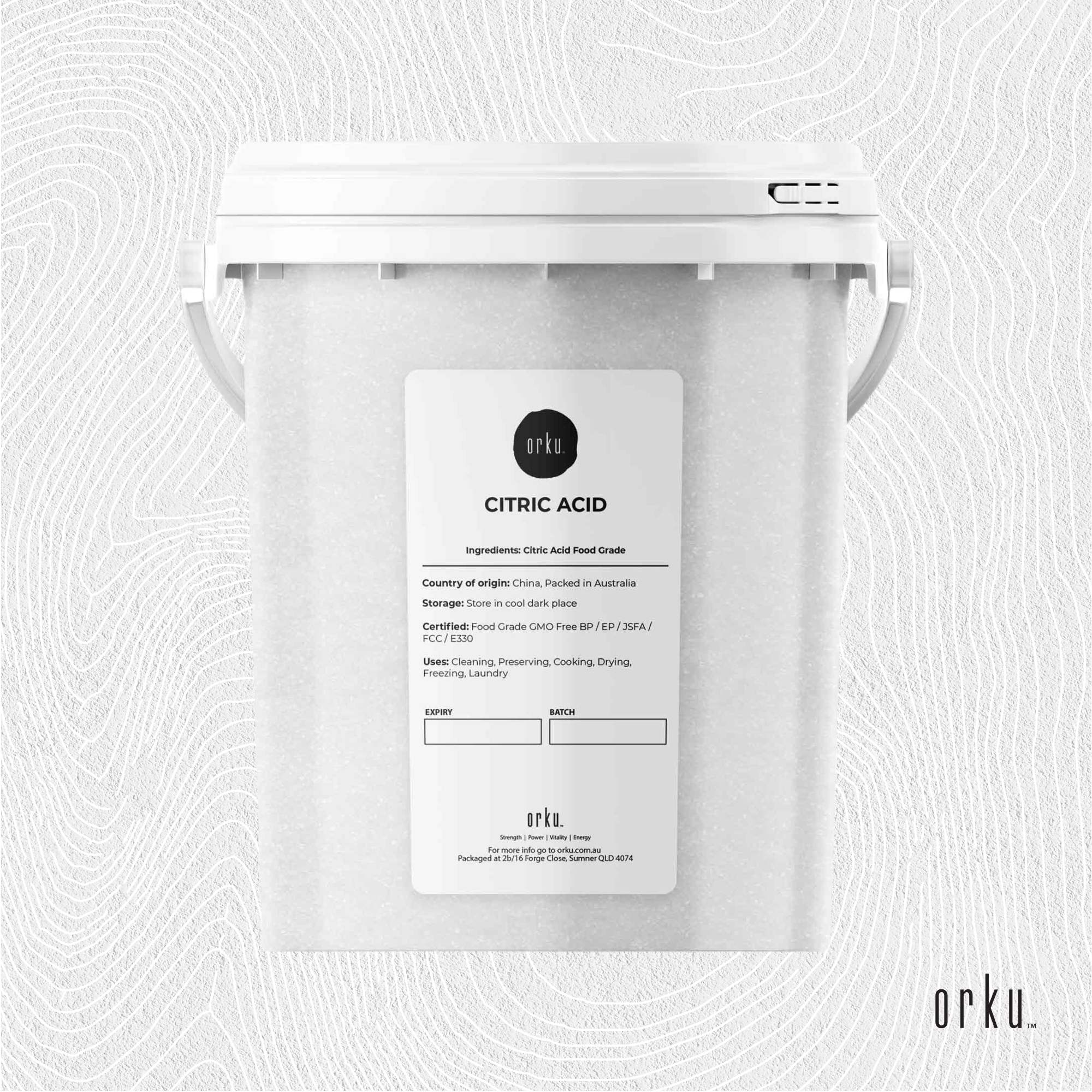 1.2Kg Citric Acid Powder Tub - Food Grade Anhydrous GMO Preservative Free c6h807 3