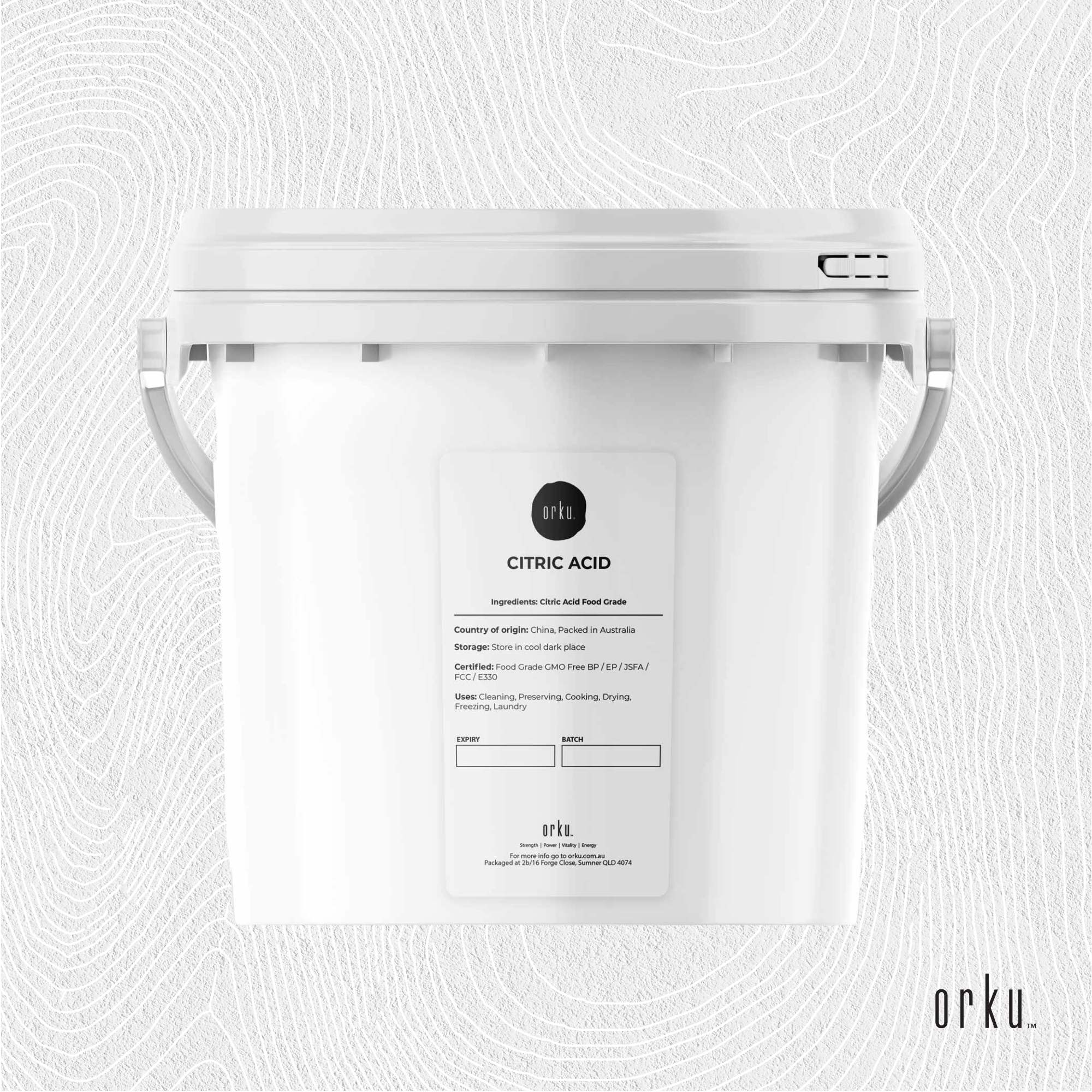 5Kg Citric Acid Powder Tub - Food Grade Anhydrous GMO Preservative Free c6h807 3