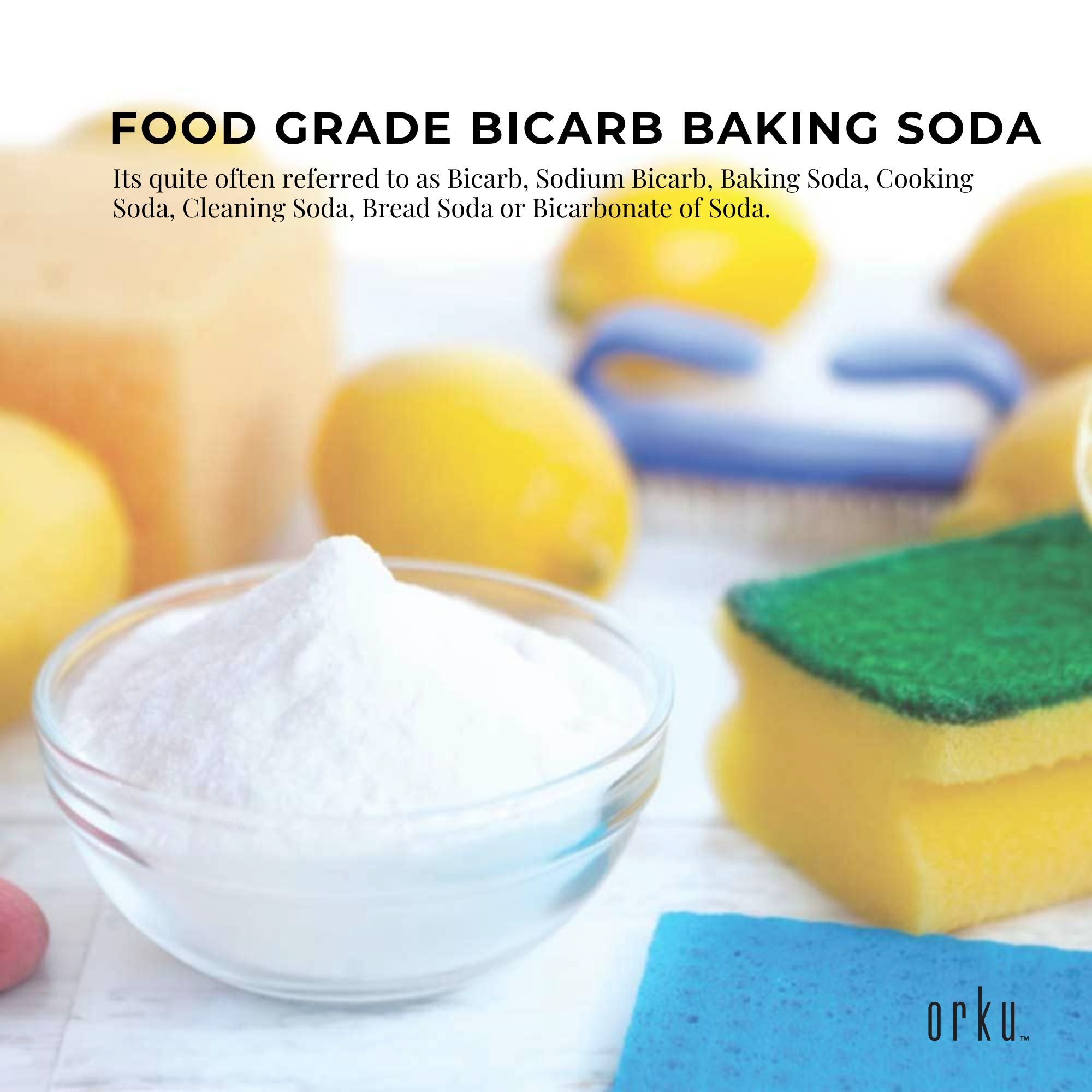 2Kg Sodium Bicarbonate - Food Grade Bicarb Baking Soda Hydrogen Carbonate Powder 8
