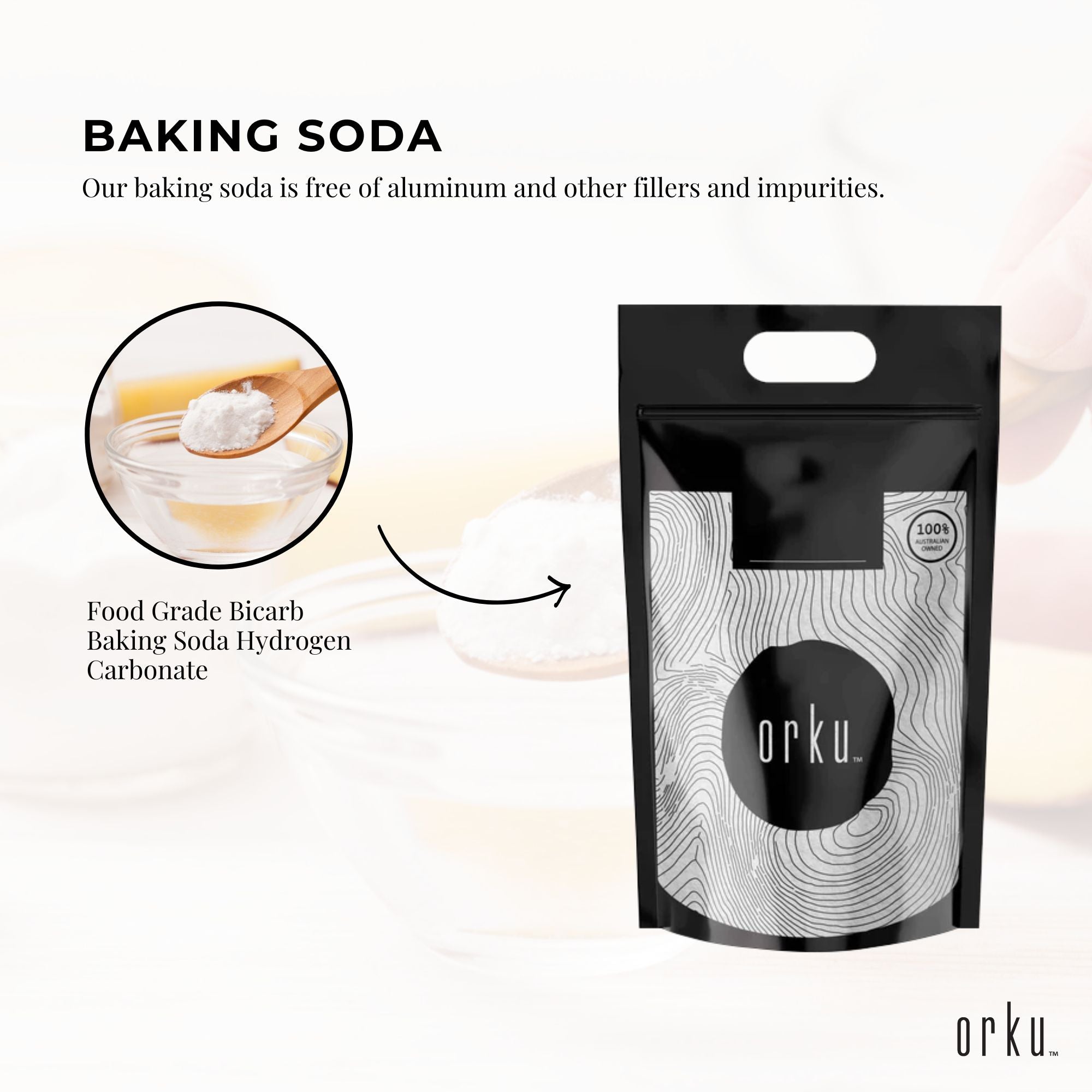 5Kg Sodium Bicarbonate - Food Grade Bicarb Baking Soda Hydrogen Carbonate Powder 5