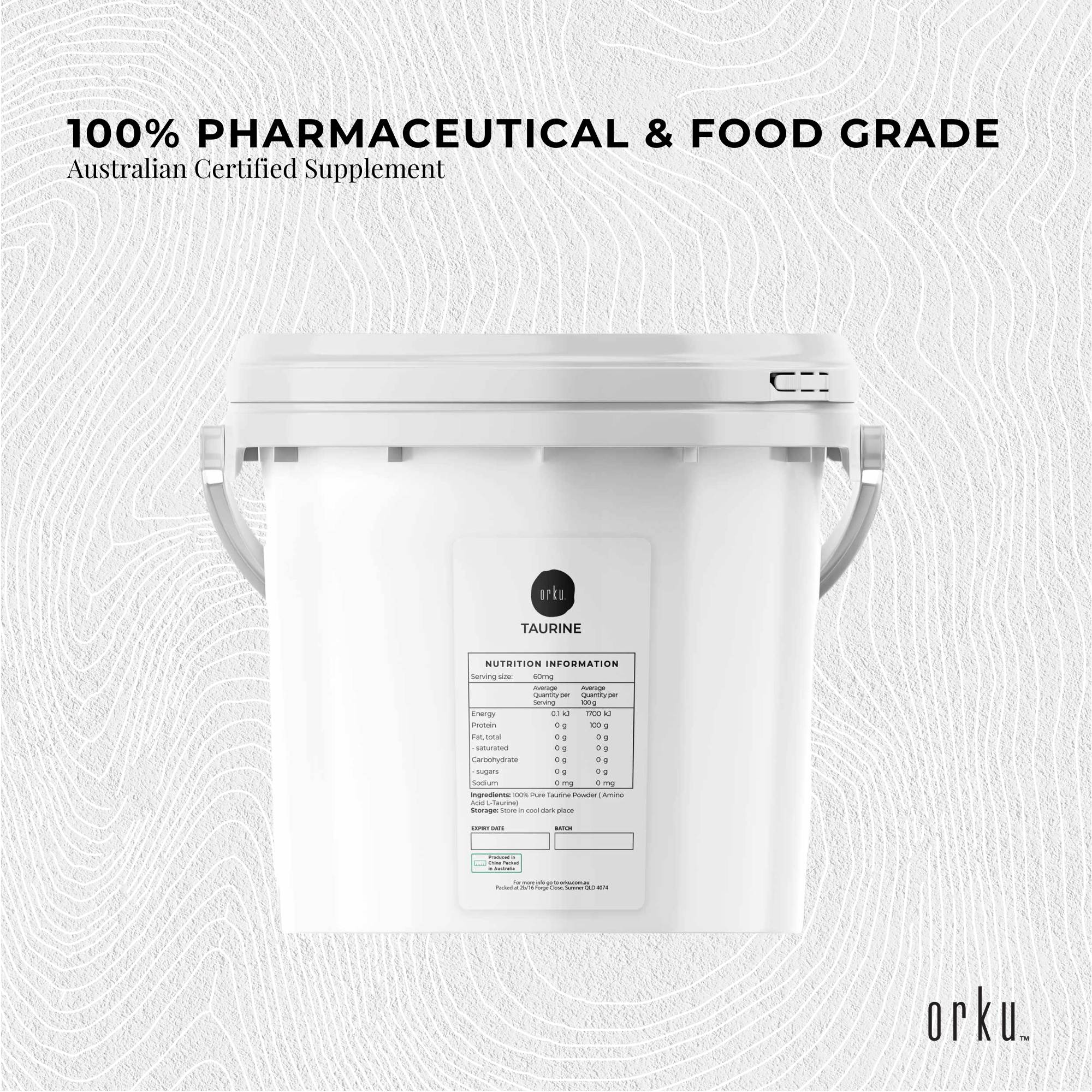 5kg Taurine Powder Tub - Pure Amino Acid L-Taurine Vitamin Supplement 3