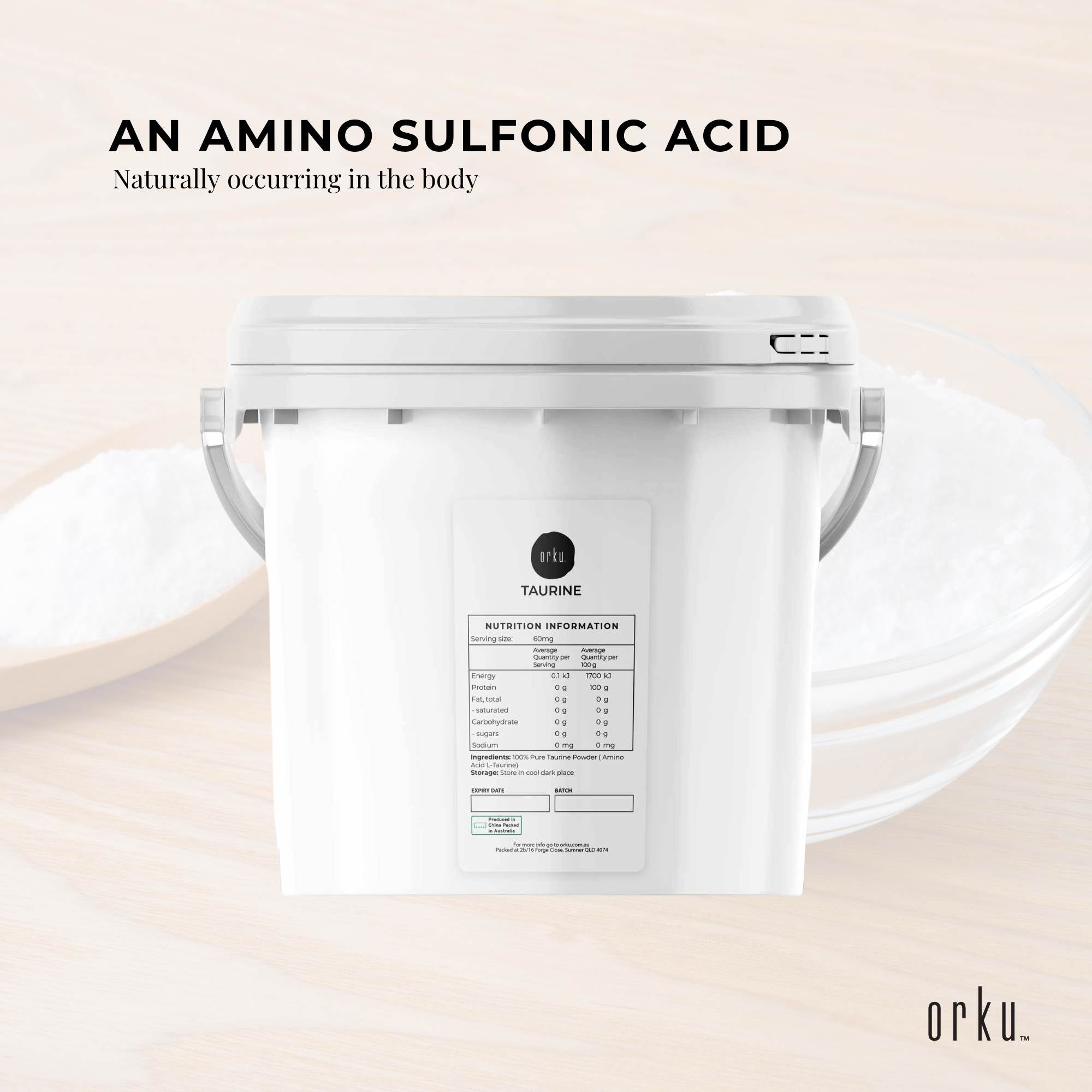 5kg Taurine Powder Tub - Pure Amino Acid L-Taurine Vitamin Supplement 4