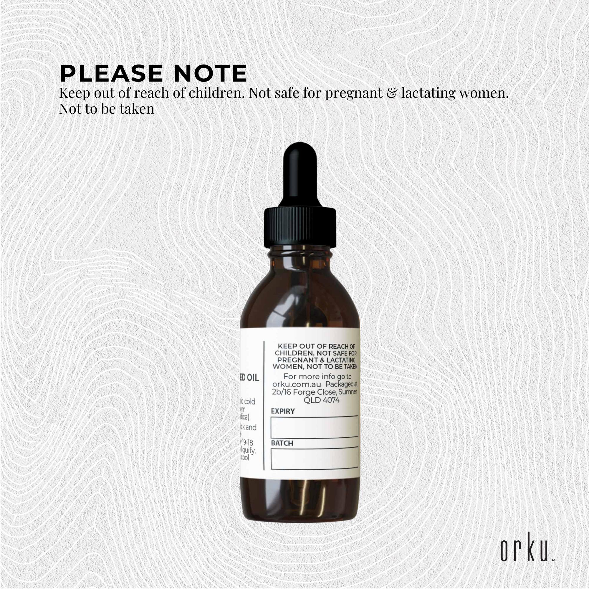 Orku 25ml Organic Neem Seed Oil - Debitterised Cold Pressed Azadirachtin Indica 9