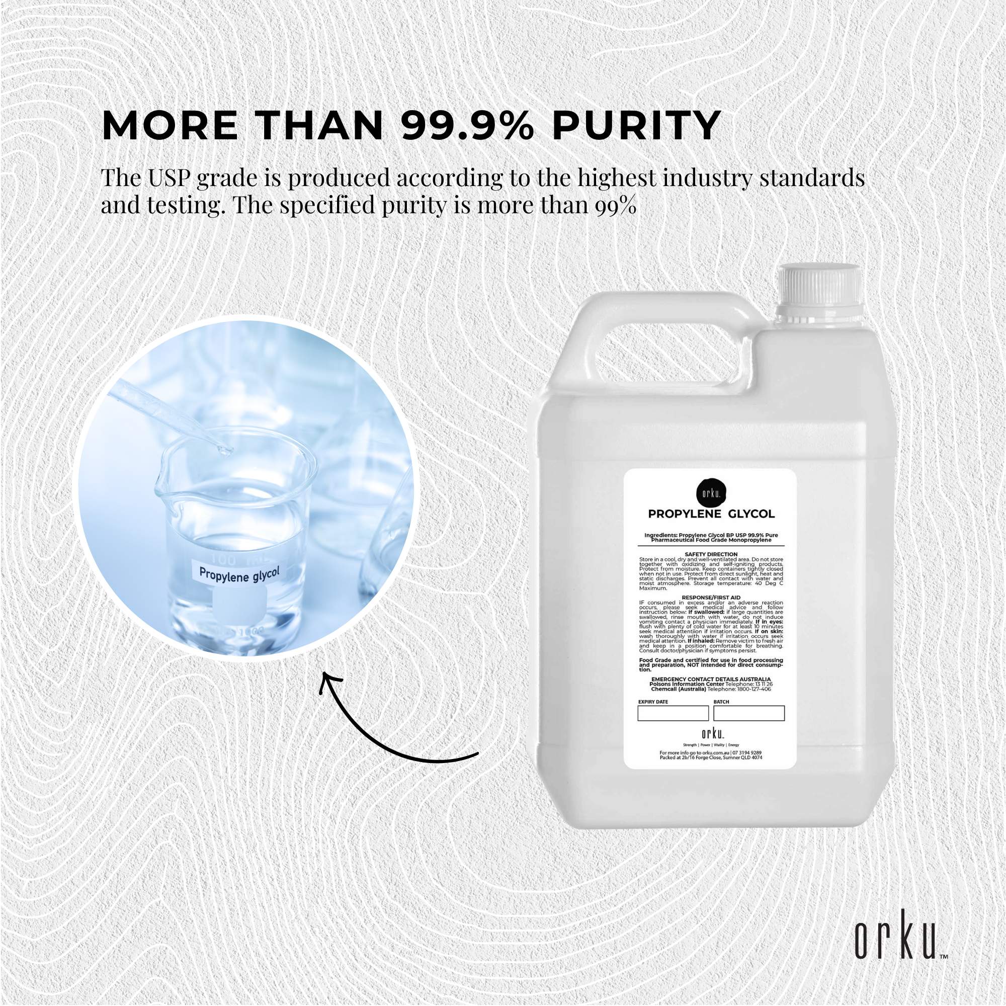 5L Propylene Glycol BP USP 99.9% Pure Pharmaceutical Food Grade Monopropylene 5