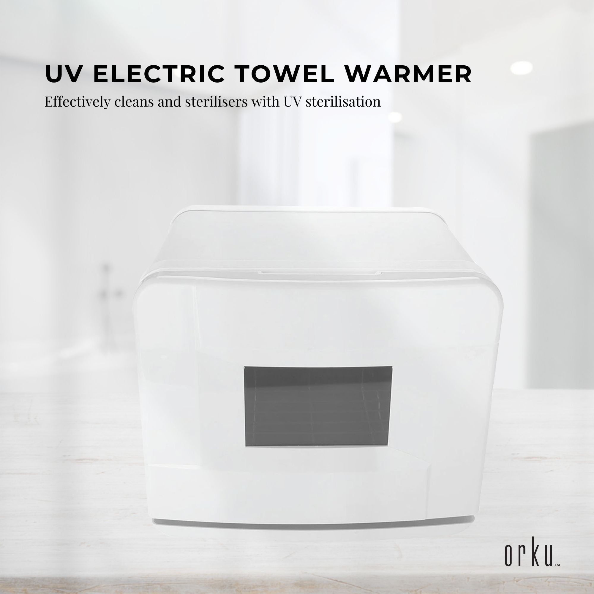 Orku 8L White Electric Towel Warmer UV Steriliser Cabinet Salon Heat Sanitiser 7