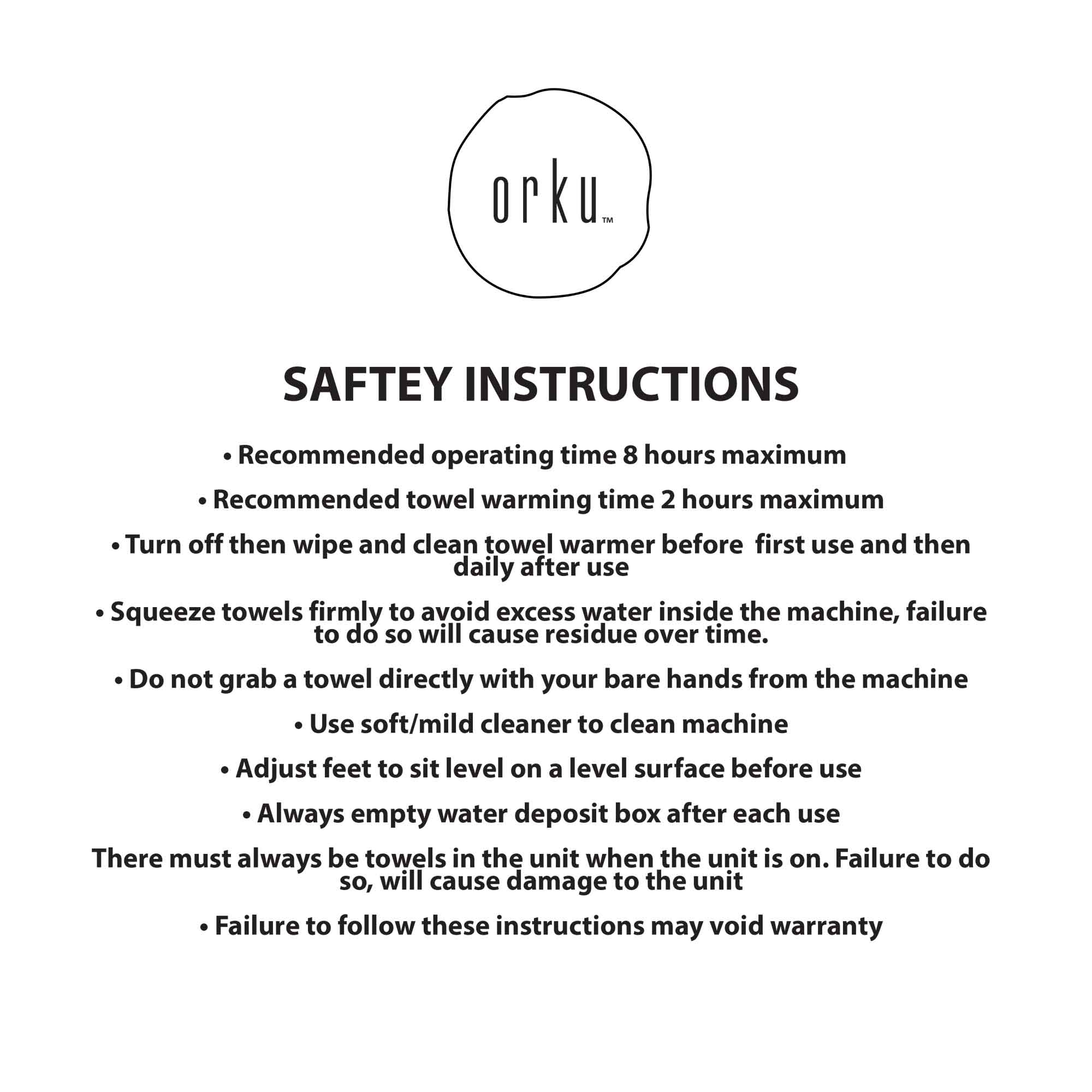 Orku 8L White Electric Towel Warmer UV Steriliser Cabinet Salon Heat Sanitiser 12