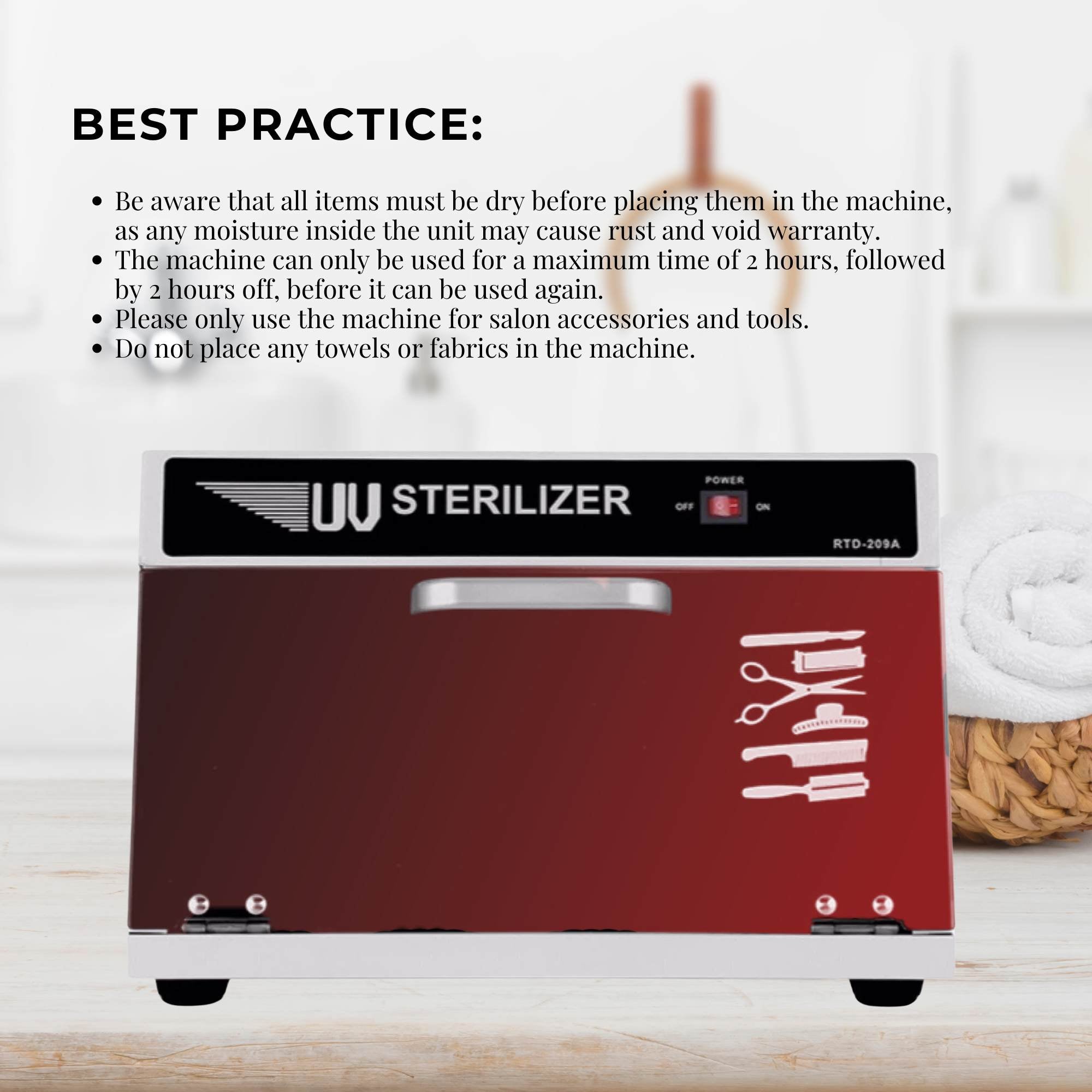 8L UV Steriliser Box Beauty Equipment Sanitising Salon Nail Tools Sterilizer 6