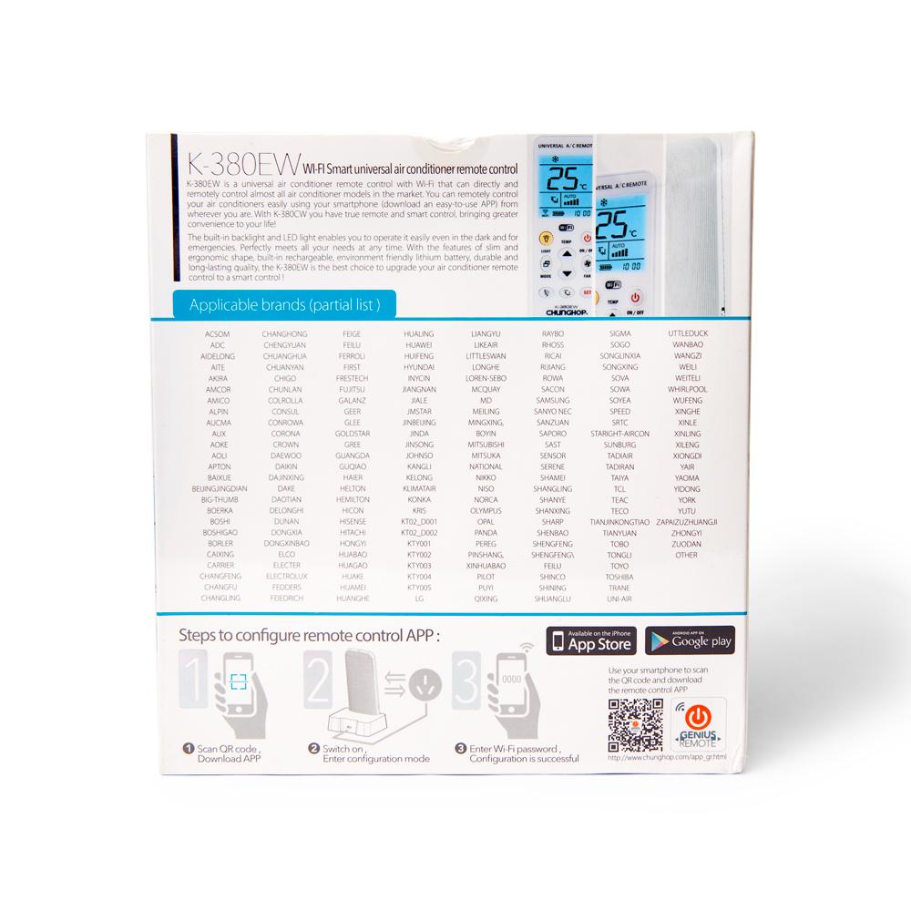 Chunghop K380EW Smart WiFi Air Conditioner Remote Compatible with HICON and More 4