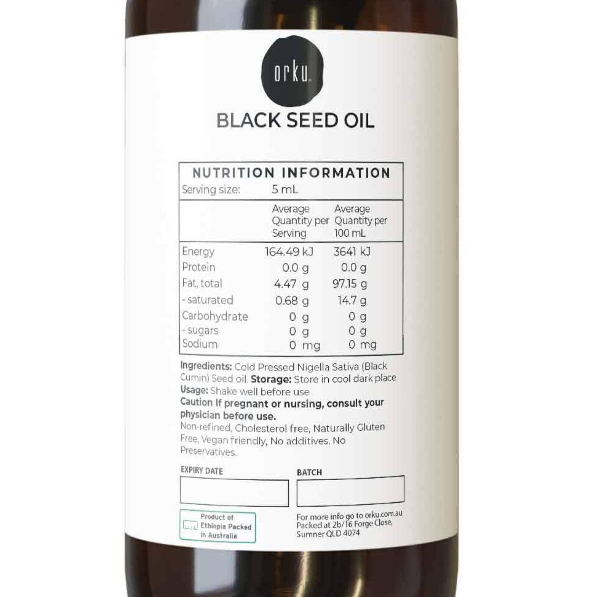 100ml Pure Black Seed Oil - 100% Ethiopian Nigella Sativa Cumin Cold Pressed 8