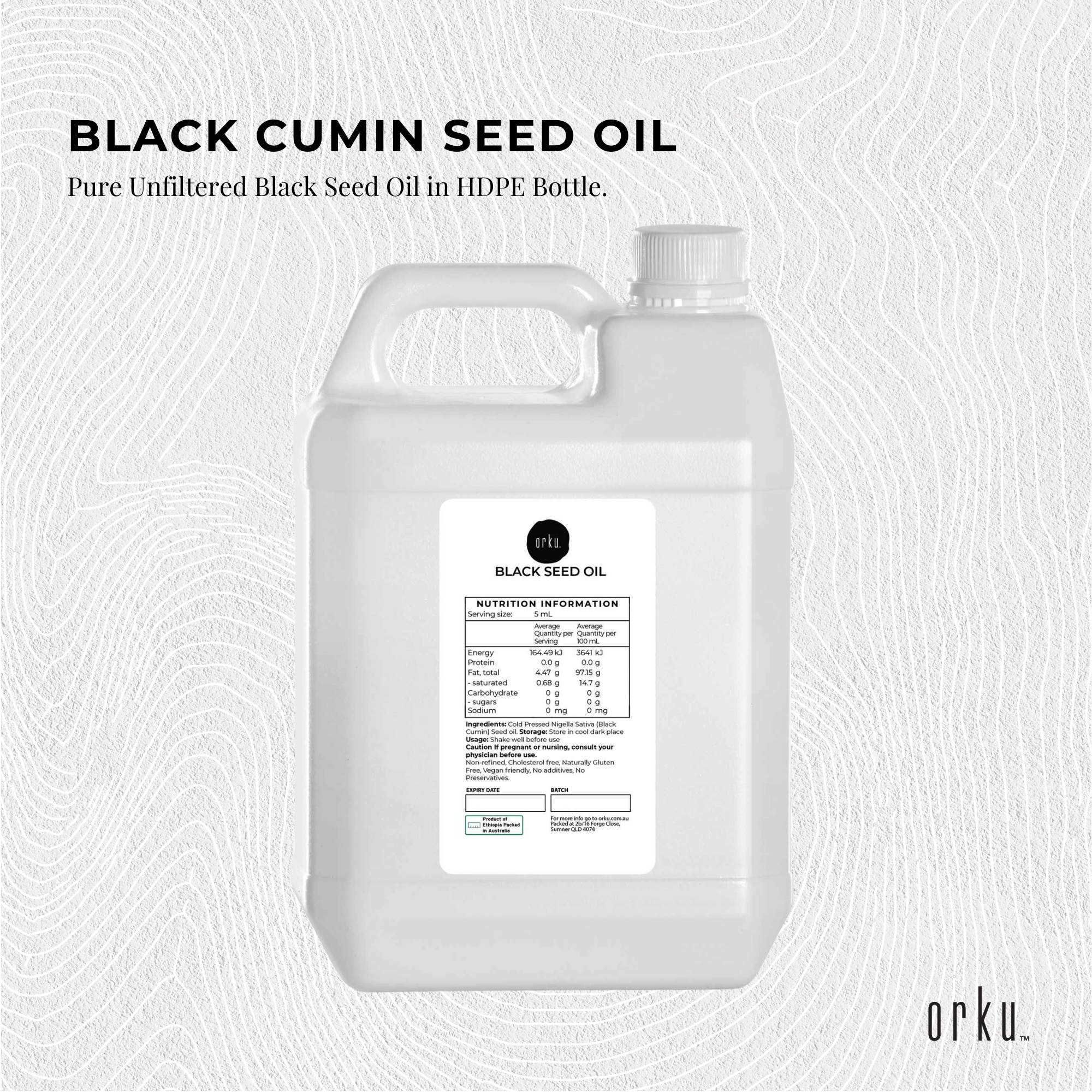 5L Pure Black Seed Oil - 100% Ethiopian Nigella Sativa Cumin Cold Pressed 3