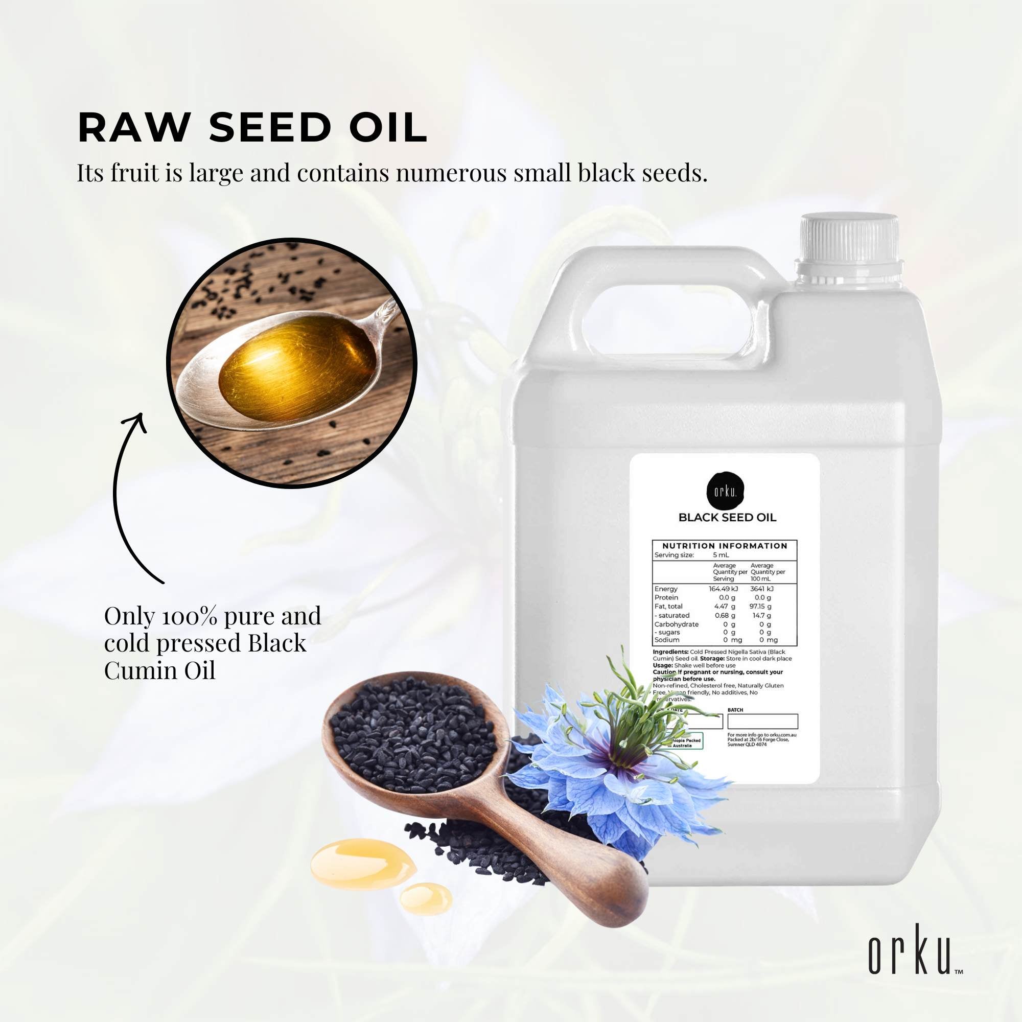 5L Pure Black Seed Oil - 100% Ethiopian Nigella Sativa Cumin Cold Pressed 4