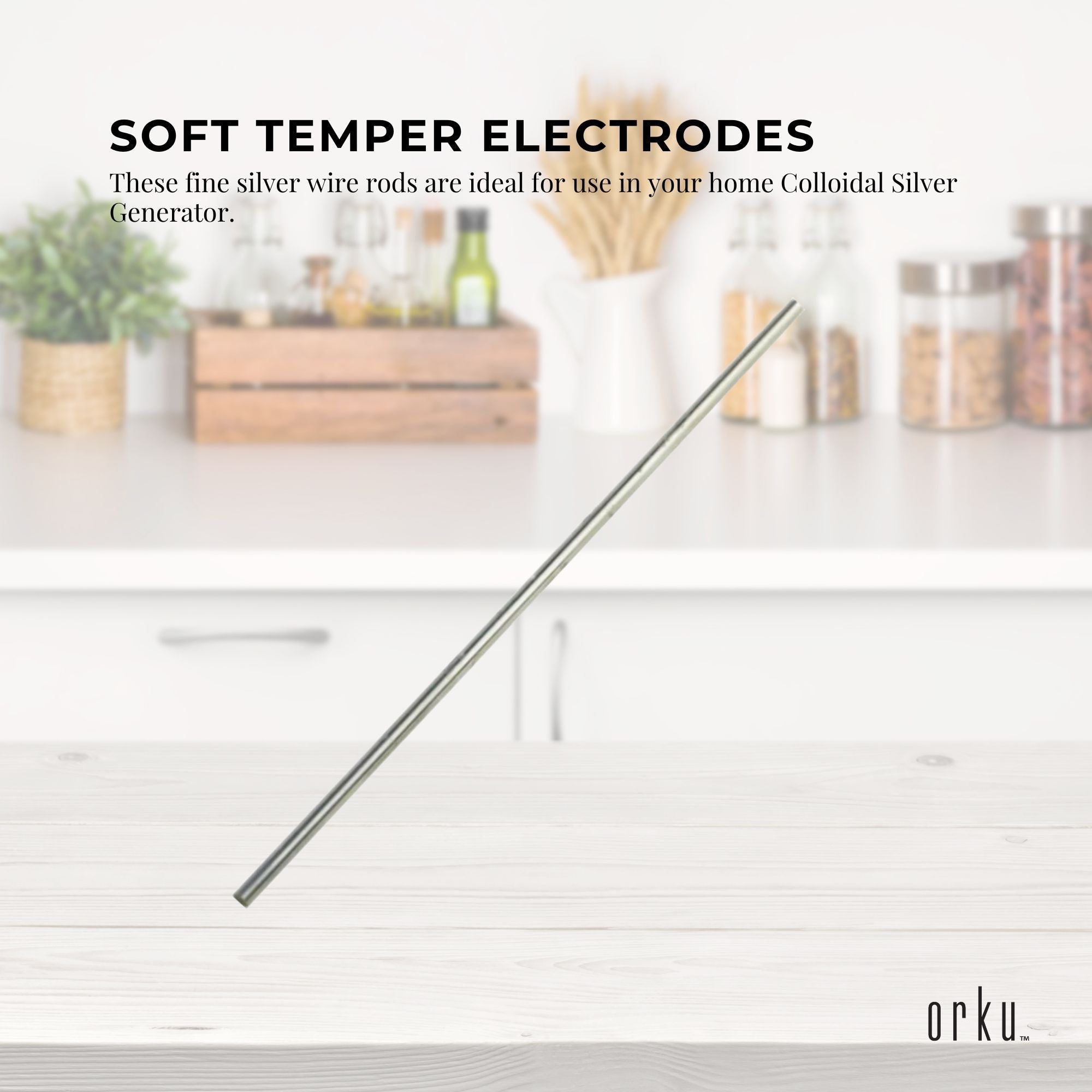 1x 8" Silver Rods 18 Gauge 99.99% High Purity Fine Soft Wire Colloidal Electrode 6